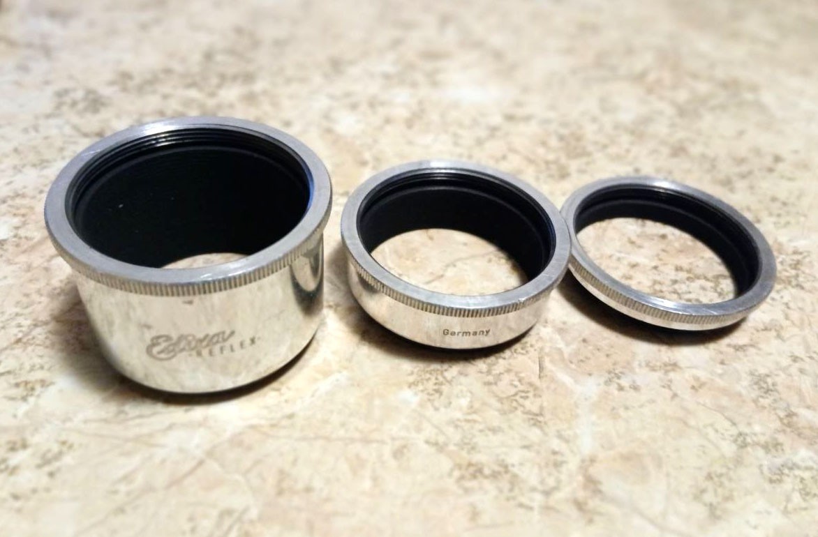 Vintage Wirgin Edixa Reflex M42 Macro Extension Tube Rings Set Germany