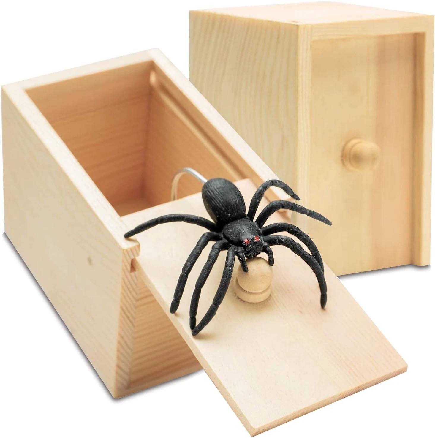Fake Spider in a Box Prank Gift for Adults Kids,Handmade Wooden Pop Out Scare Su Fake Spider in a Box Prank Gift for Adults Kids,Handmade Wooden Pop Out Scare Su