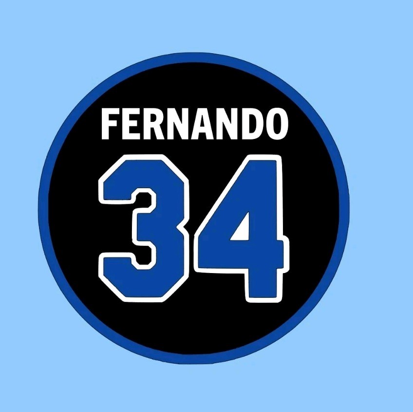 LA Dodgers Fernando Valenzuela Custom Memorial Jersey Style Vinyl Sticker 2x2