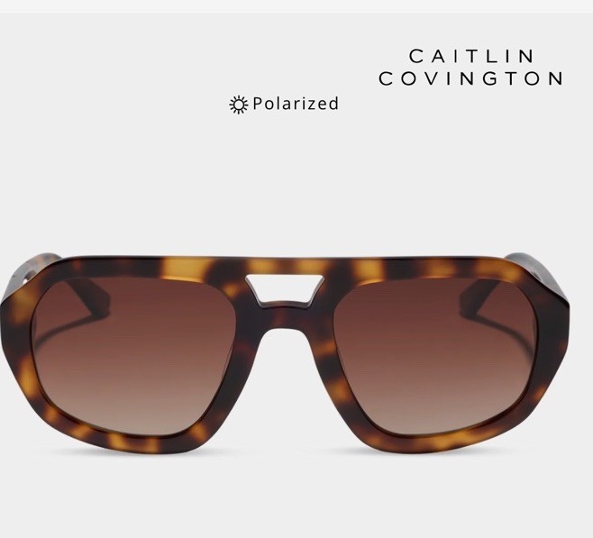 New DIFF Eyewear Collins Spotted Tortoise -Caitlin Covington Sunglasses