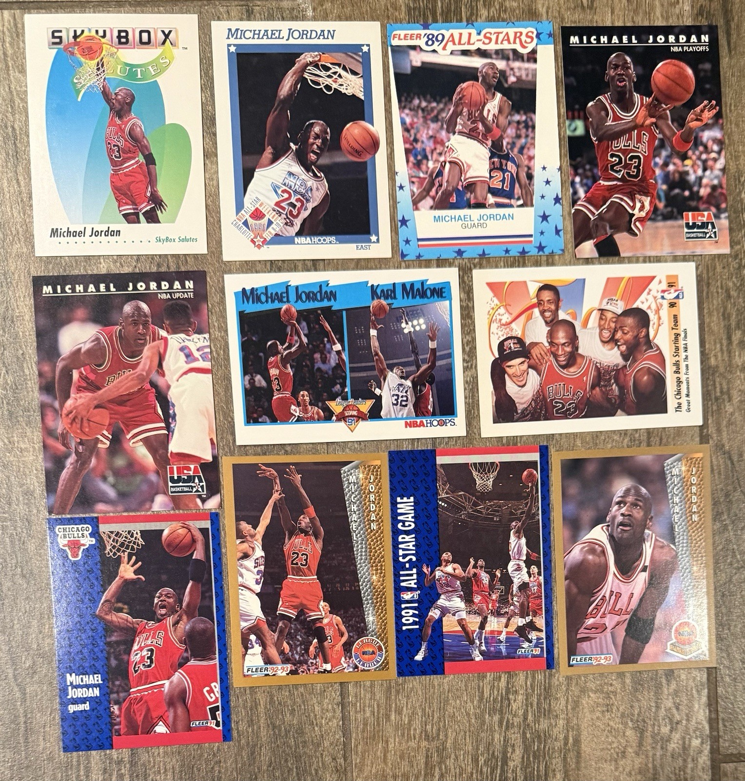 Michael Jordan HUGE Card Lot📈Fleer 89 Sticker📈Skybox🔥Hoops⭐️Team USA🎉NBA MVP