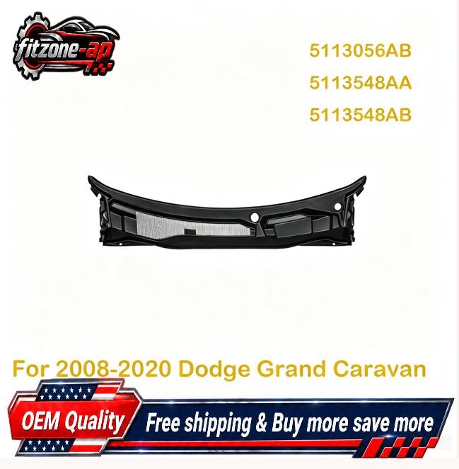 5113548AC Windshield Wiper Cowl Grille Panel Fits 2008-2020 Dodge Grand Caravan