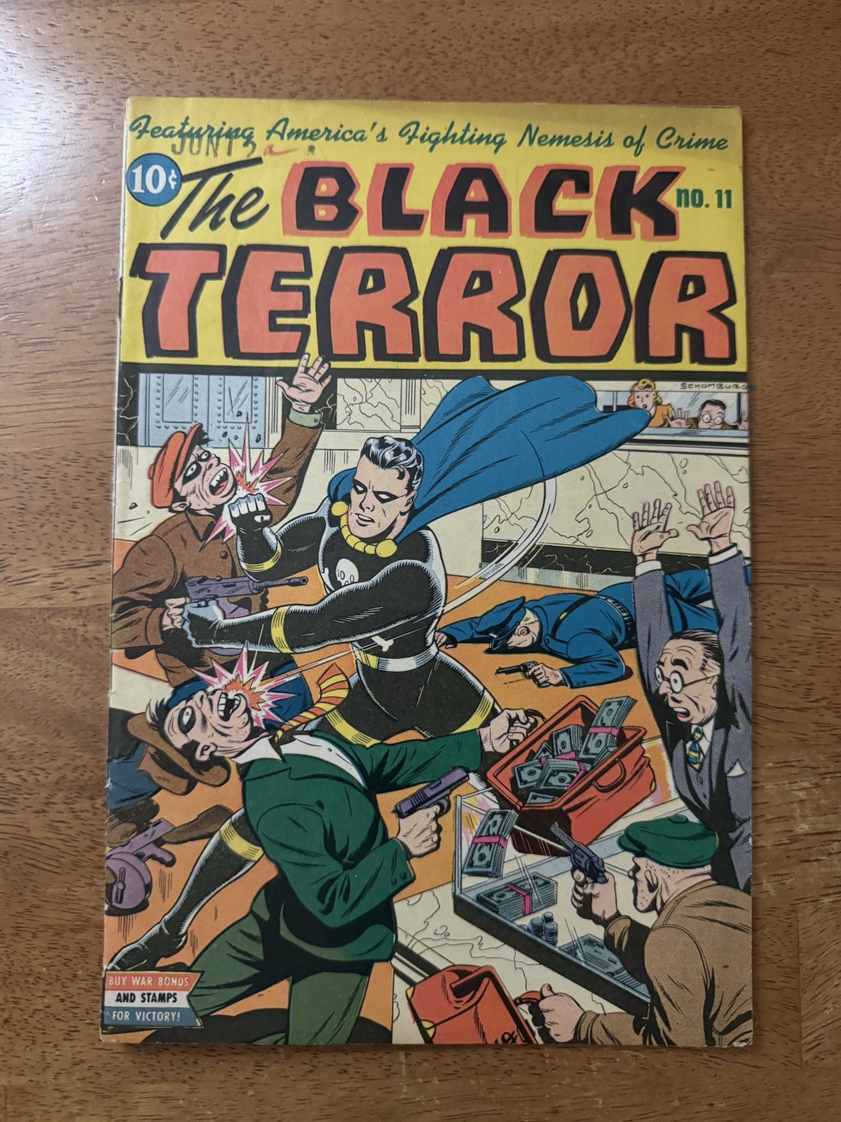 The Black Terror #11 (Pines August 1945) VG Nice Copy Golden Age