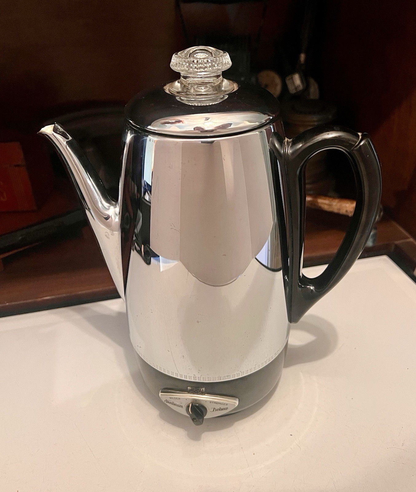 Vintage Sunbeam Deluxe AP-16 Automatic Percolator Coffee Pot Maker 10 Cup WORKS
