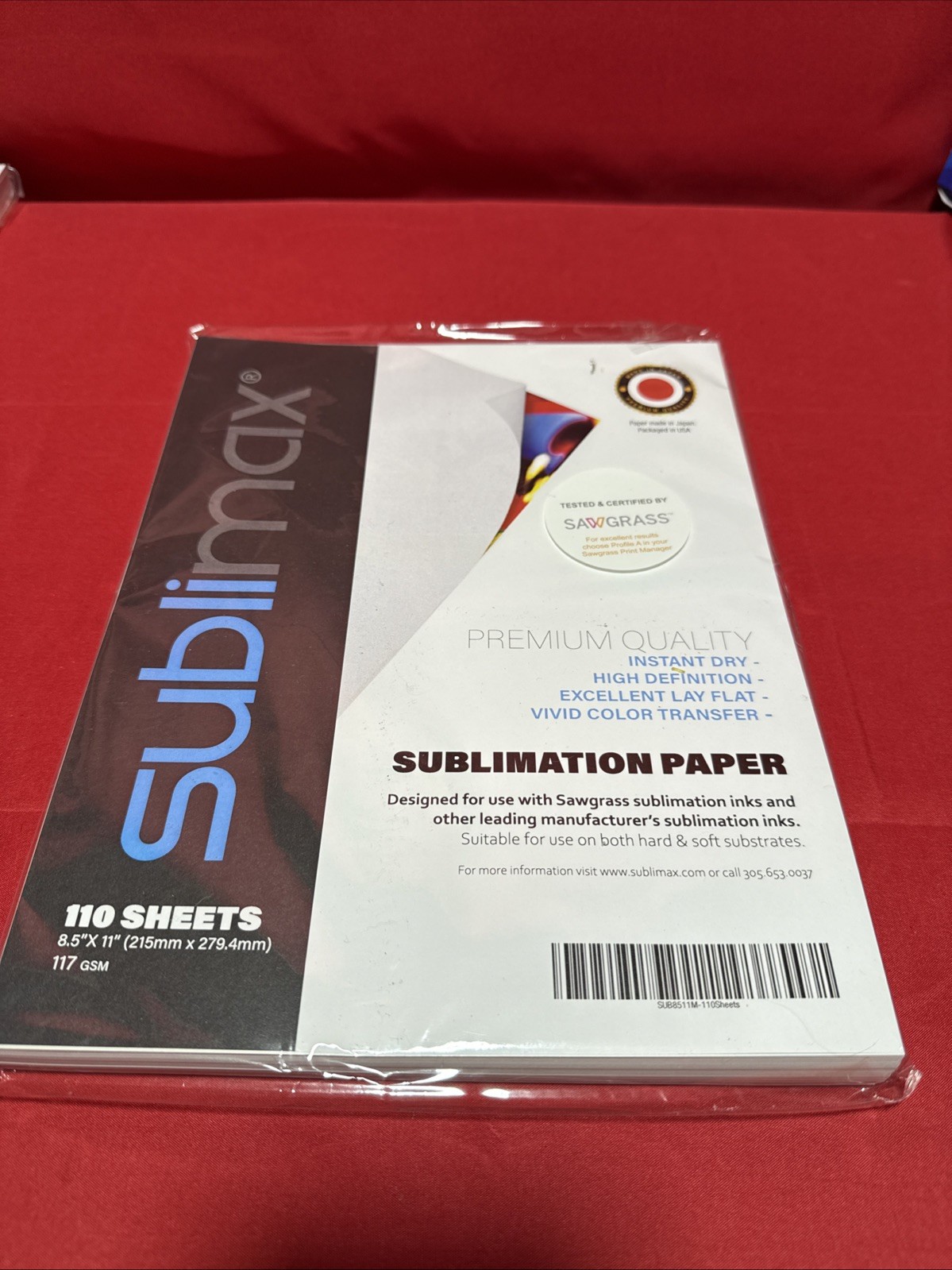 Lot 110 Sheets 8.5×11 Inch Sublimation Paper Lot 110 Sheets 8.5×11 Inch Sublimation Paper