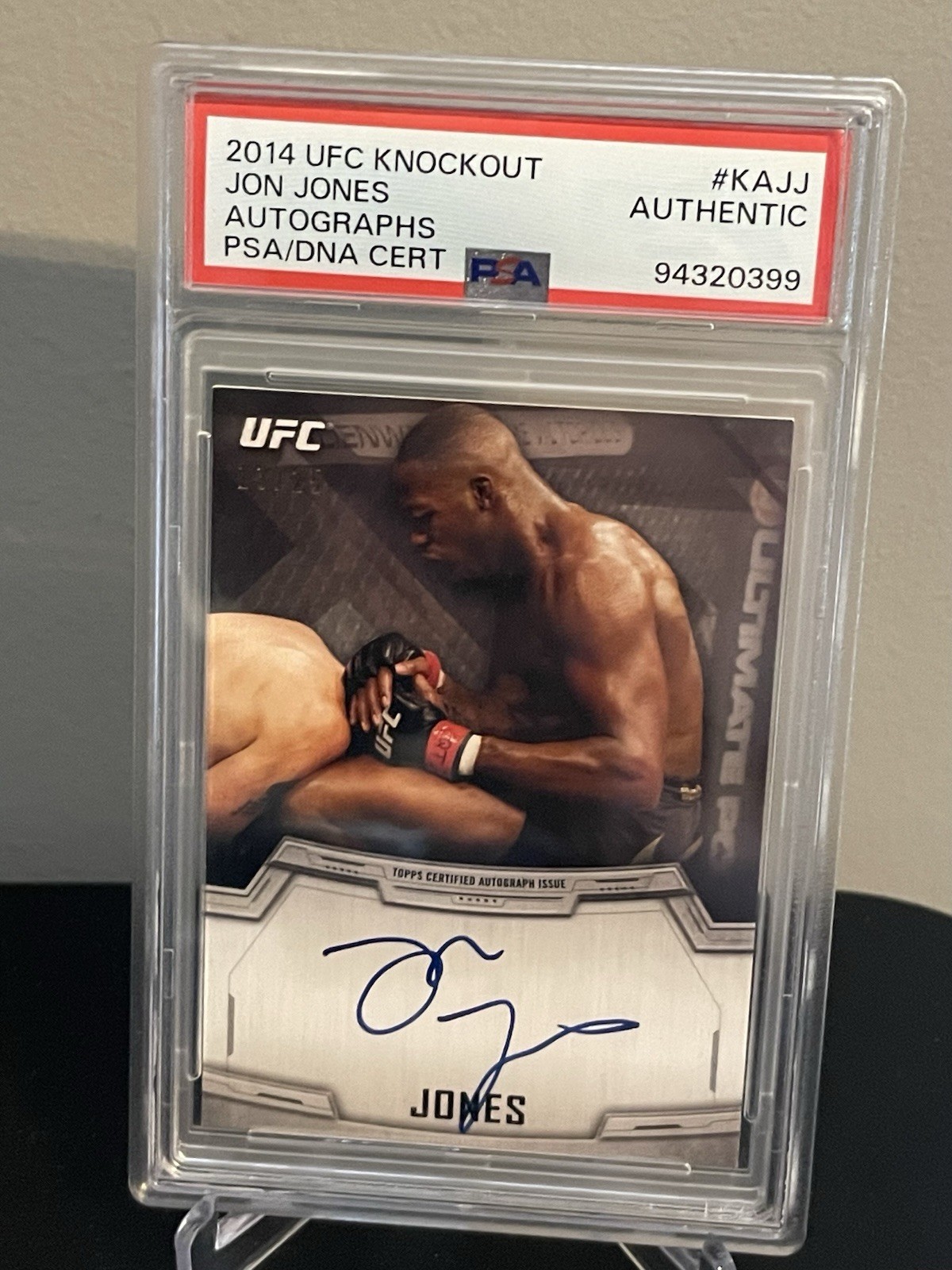 2014 UFC Knockout Autograph Jon Jones Auto /25 PSA Authentic 2014 UFC Knockout Autograph Jon Jones Auto /25 PSA Authentic