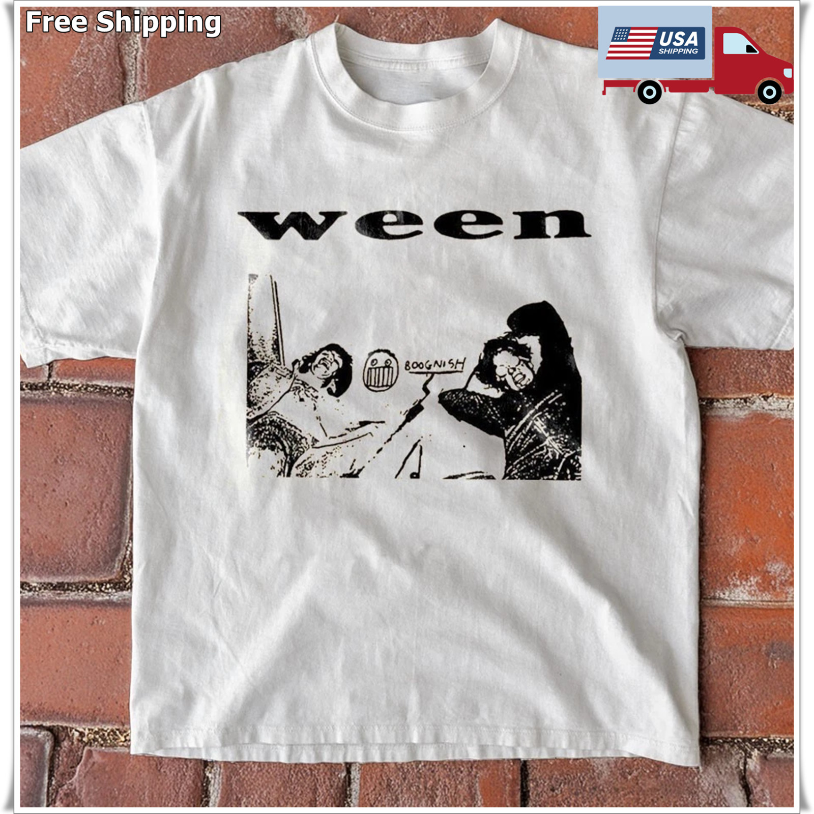 Ween Alternative Rock Band Classic Logo Graphic T-Shirt