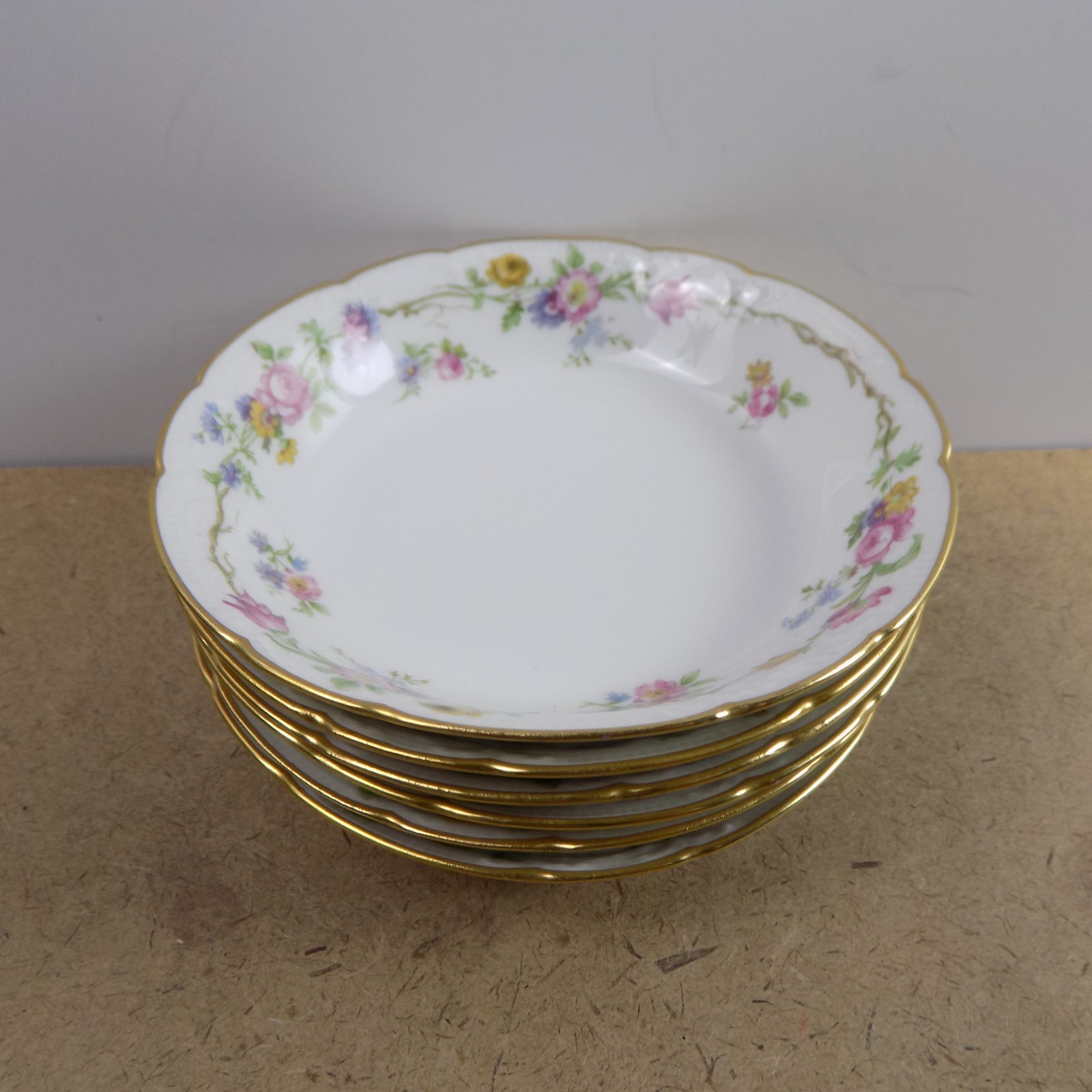 6 GDA Chas Field Haviland Limoges Porcelain Dessert Bowls 5-1/8\ 6 GDA Chas Field Haviland Limoges Porcelain Dessert Bowls 5-1/8\
