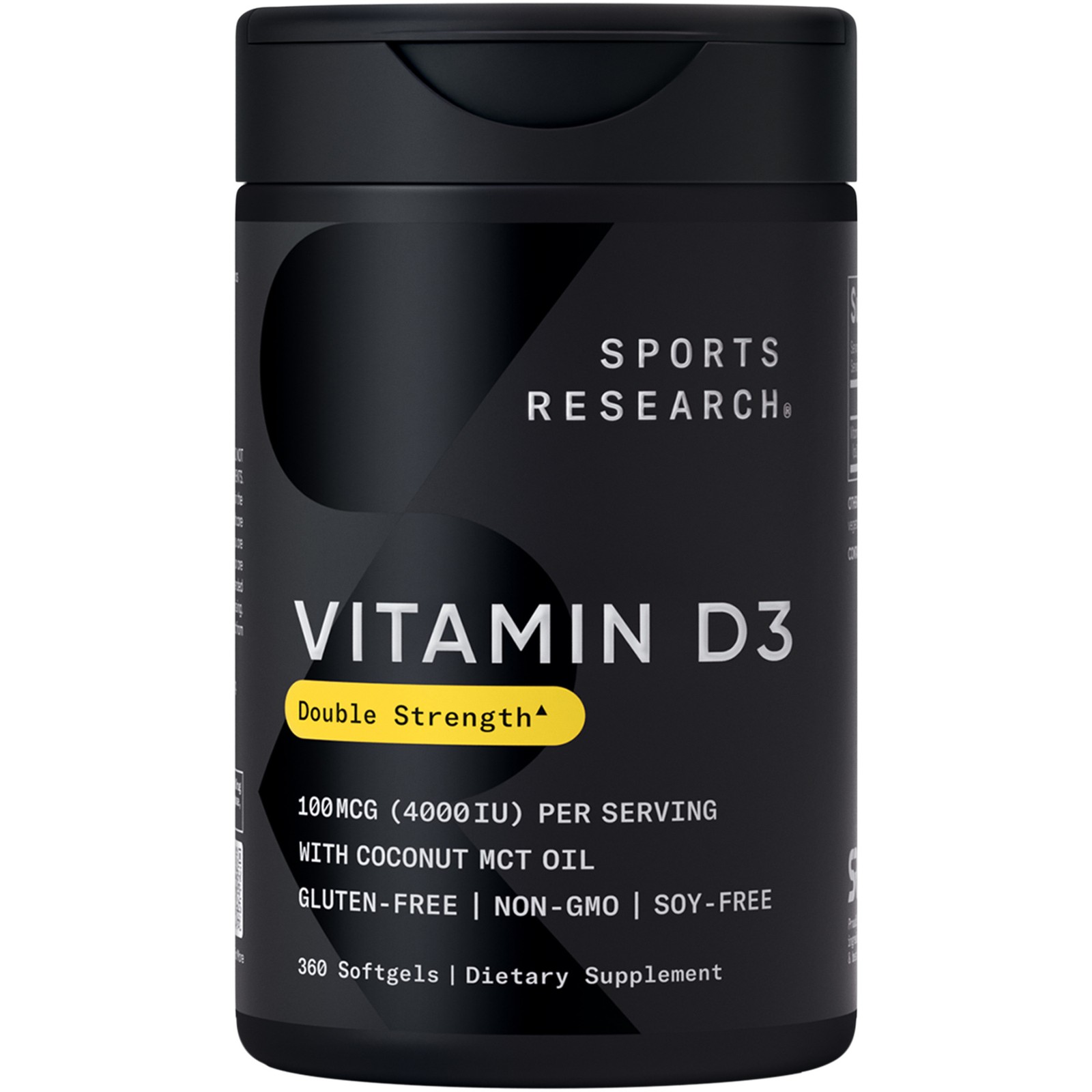 SR Double Strength D Vitamin D3 4000 IU Gluten & Soy Free 100mcg 360 Softgels SR Double Strength D Vitamin D3 4000 IU Gluten & Soy Free 100mcg 360 Softgels