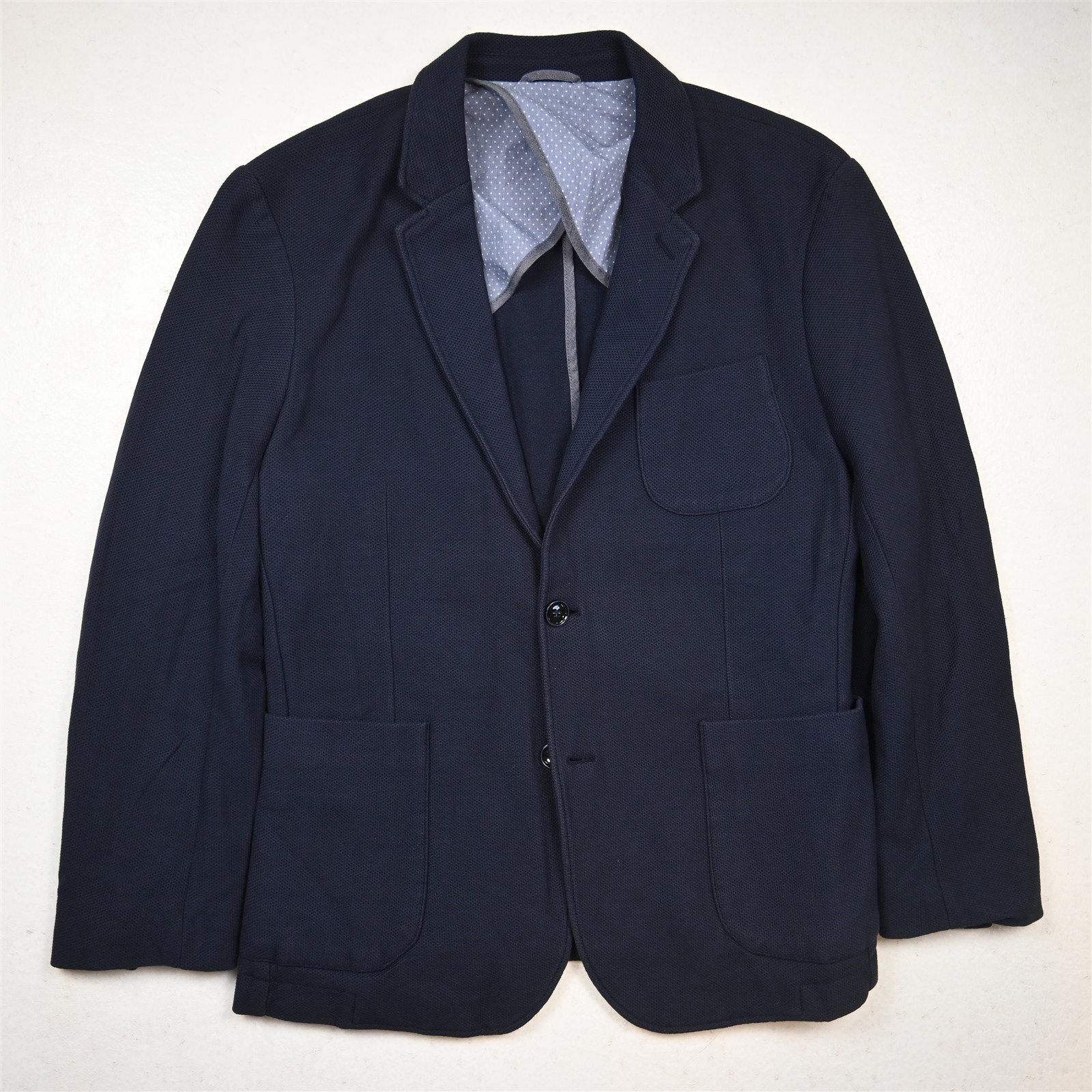 Celio Club 40R Blue Cotton Unstructured Mens Blazer Suit Jacket Sport Coat Celio Club 40R Blue Cotton Unstructured Mens Blazer Suit Jacket Sport Coat