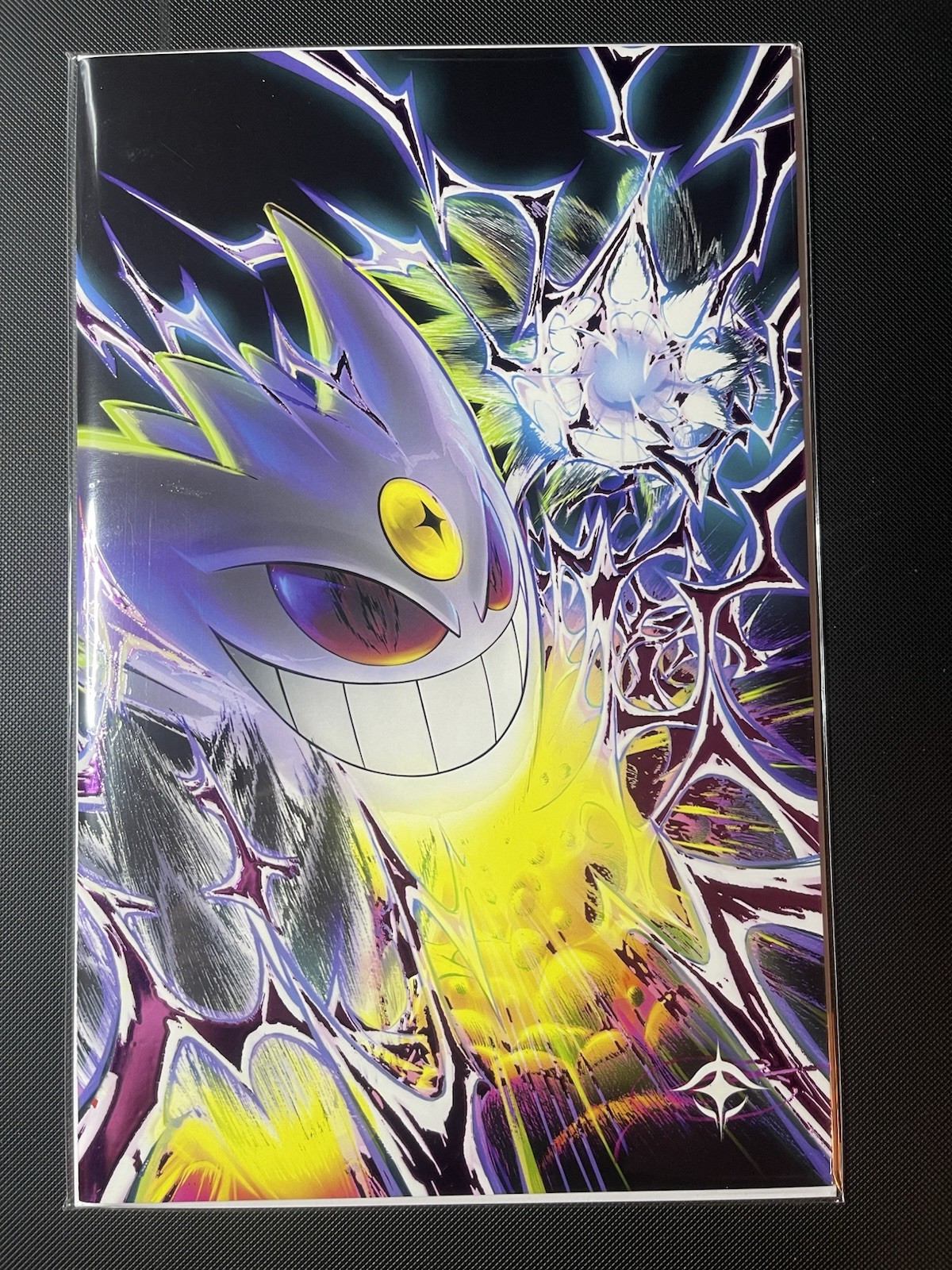 Grim Shady Fame Satoshi Tajiri Pavio Ramas Mega Gengar Foil Variant 5/100 COA Grim Shady Fame Satoshi Tajiri Pavio Ramas Mega Gengar Foil Variant 5/100 COA