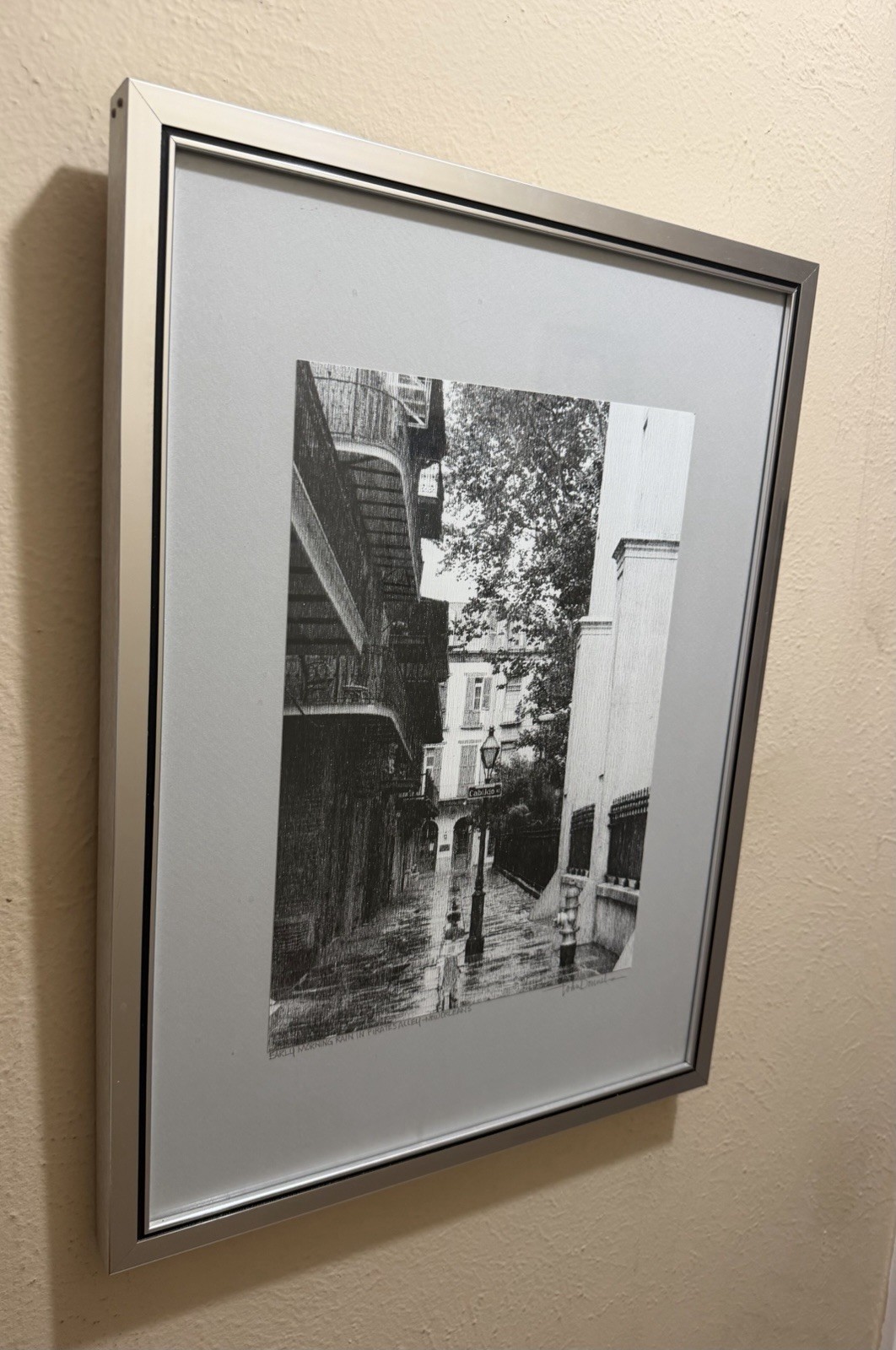 AUTHENTIC Early Morning Rain-Pirate's Alley-New Orleans-John Donnels-16”x1”x21”