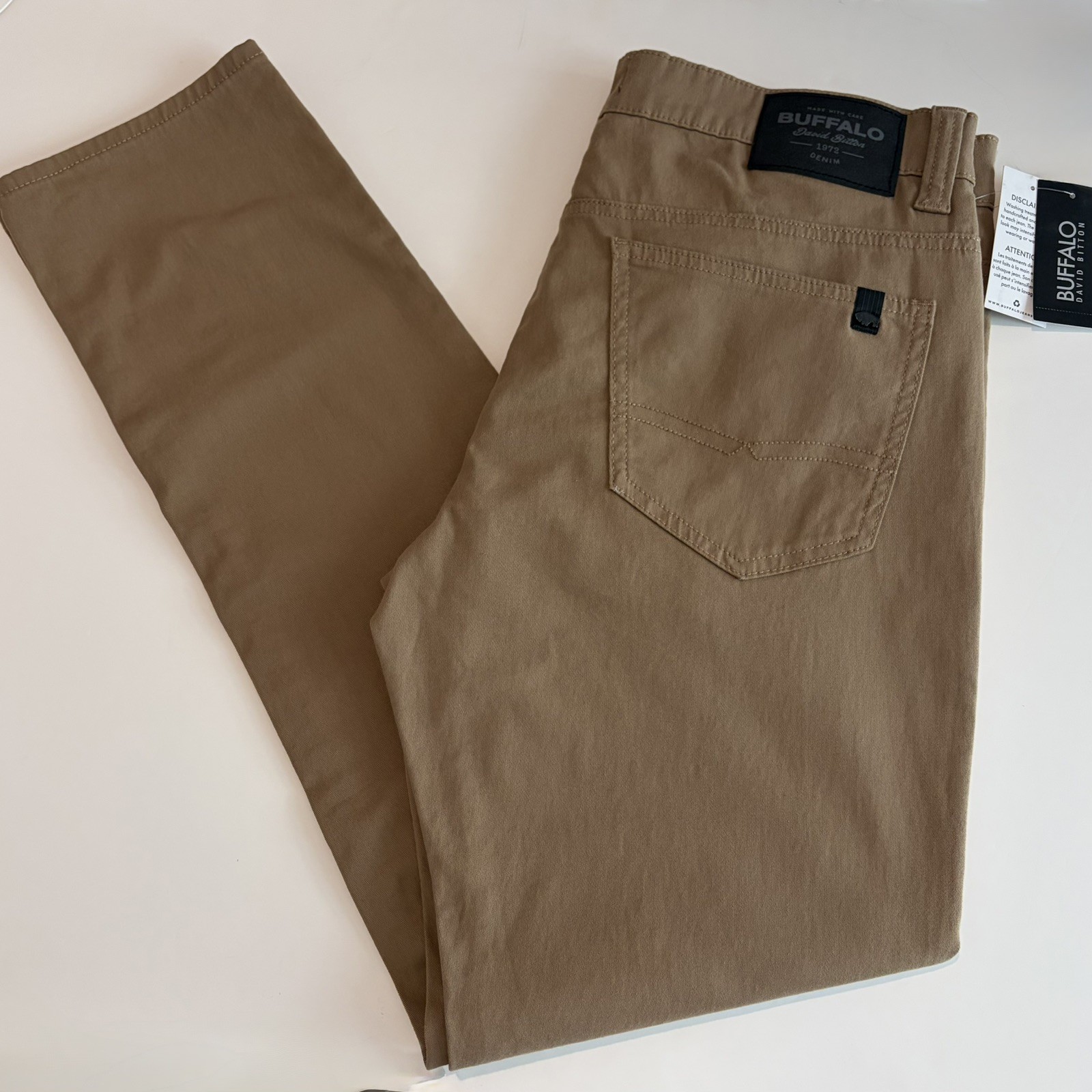 Buffalo David Bitton Straight Slim / Ash Jeans Men\'s Size 32x32 Dark Beige $109 Buffalo David Bitton Straight Slim / Ash Jeans Men\'s Size 32x32 Dark Beige $109