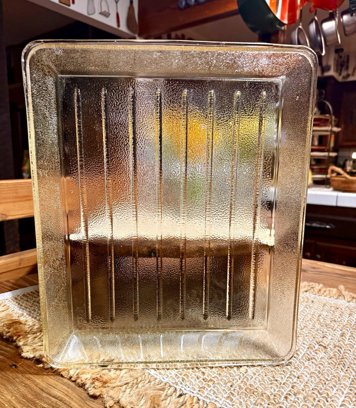 MINT Vtg 1940s-1950s Glass Refrigerator Defrost Drip Pan Chiller Tray 12\
