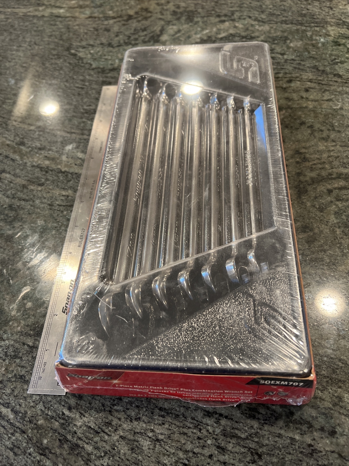 Snap-On soexm707 7 Pc flank drive plus metric wrench set 10-15,17mm sealed