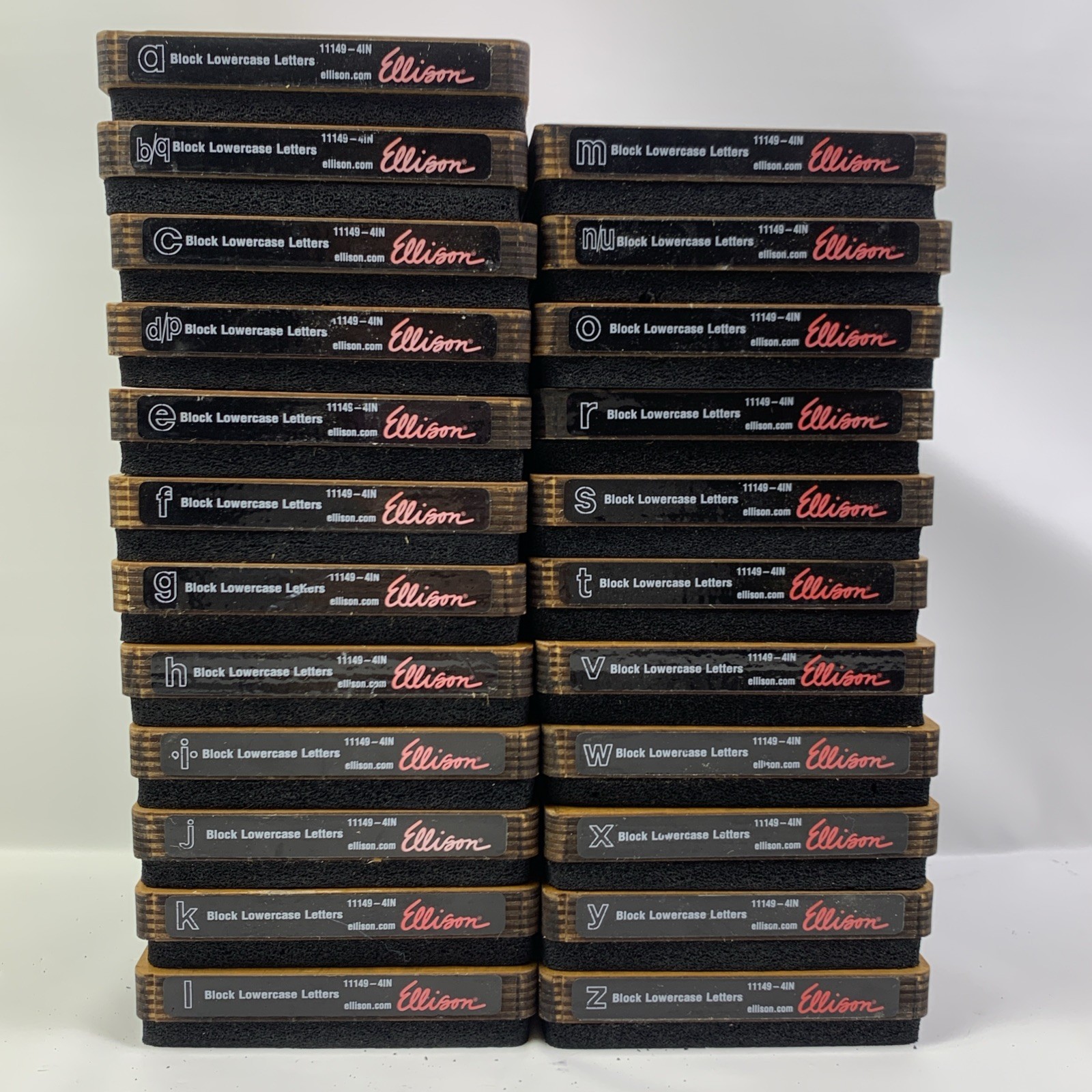 Ellison ACCUCUT 4” Complete BLOCK LOWERCASE LETTERS Wood Cutting Dies 11149-4IN Ellison ACCUCUT 4” Complete BLOCK LOWERCASE LETTERS Wood Cutting Dies 11149-4IN
