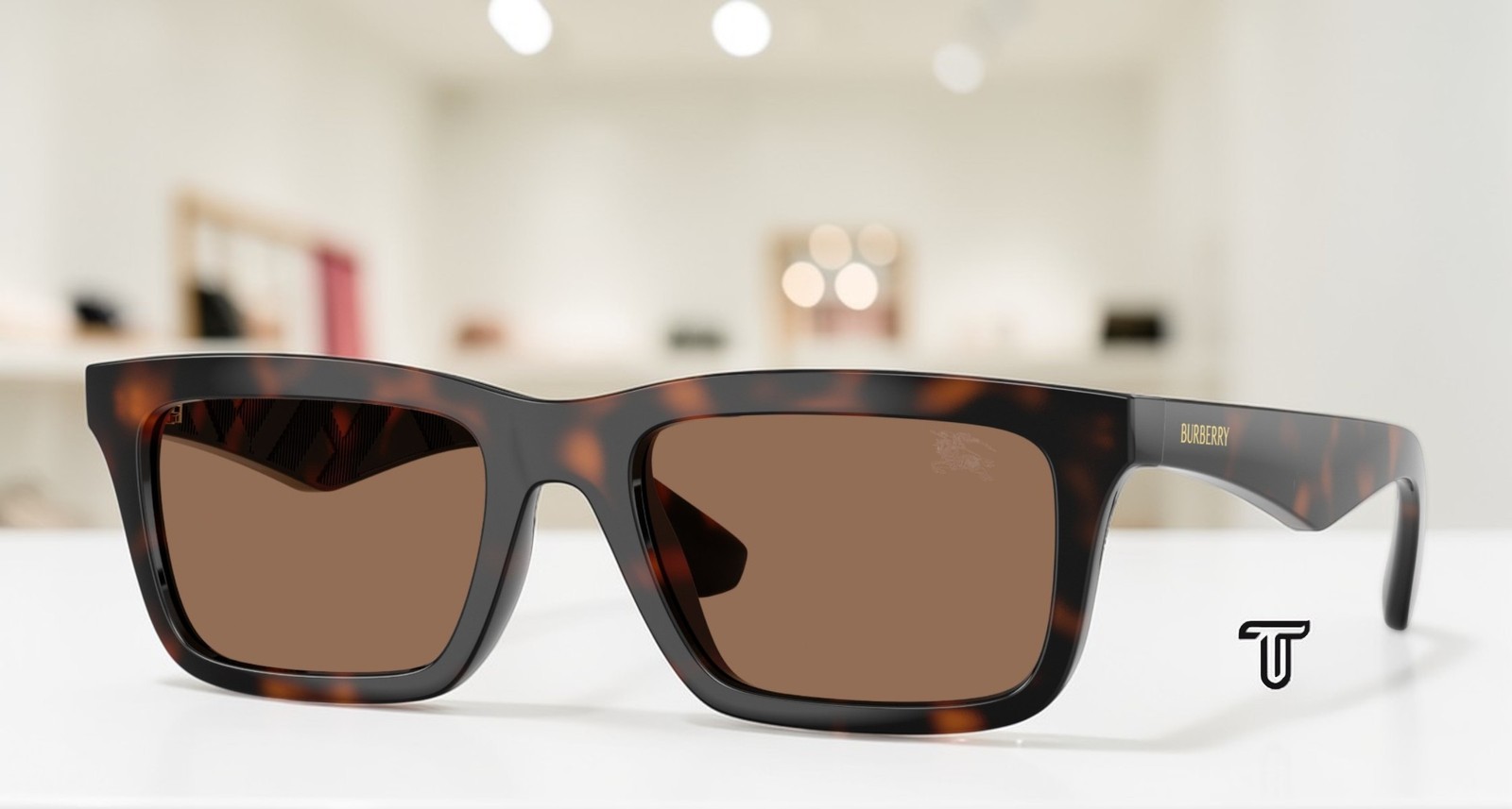 BURBERRY BE4475U 300273 Dark Havana Dark Brown 53 mm Men\'s Sunglasses