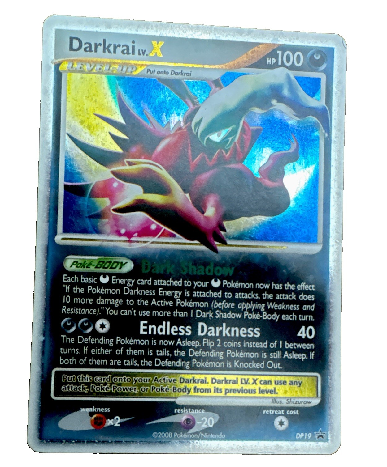 The Pokémon Company Pokemon TCG Darkrai LV.X DP19 Holo Promo 2008 The Pokémon Company Pokemon TCG Darkrai LV.X DP19 Holo Promo 2008