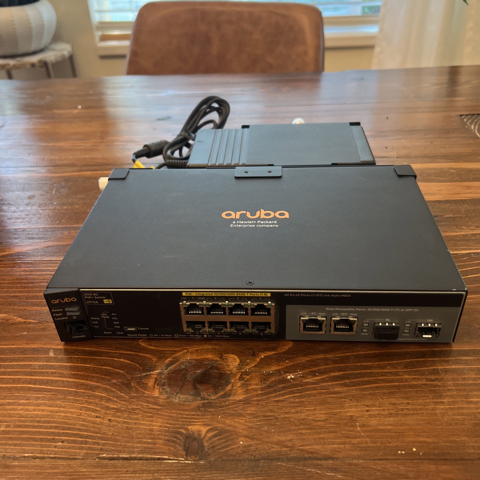 HPE Aruba 2530F 8G PoE+ 2SFP (J9774A) 8 Port Layer 2 Managed Switch With Adapter HPE Aruba 2530F 8G PoE+ 2SFP (J9774A) 8 Port Layer 2 Managed Switch With Adapter