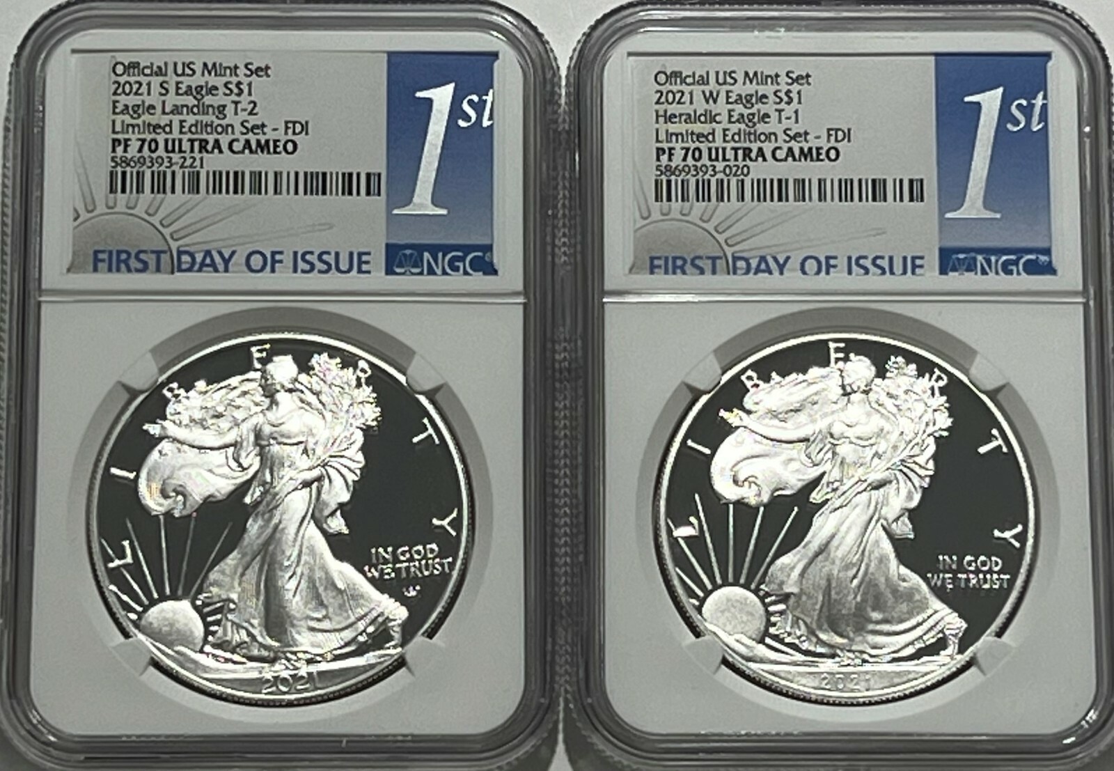2021 S & W $1 NGC PF70 Ultra Cameo Limited Edition Set Proof Silver Eagle FDI 2021 S & W $1 NGC PF70 Ultra Cameo Limited Edition Set Proof Silver Eagle FDI