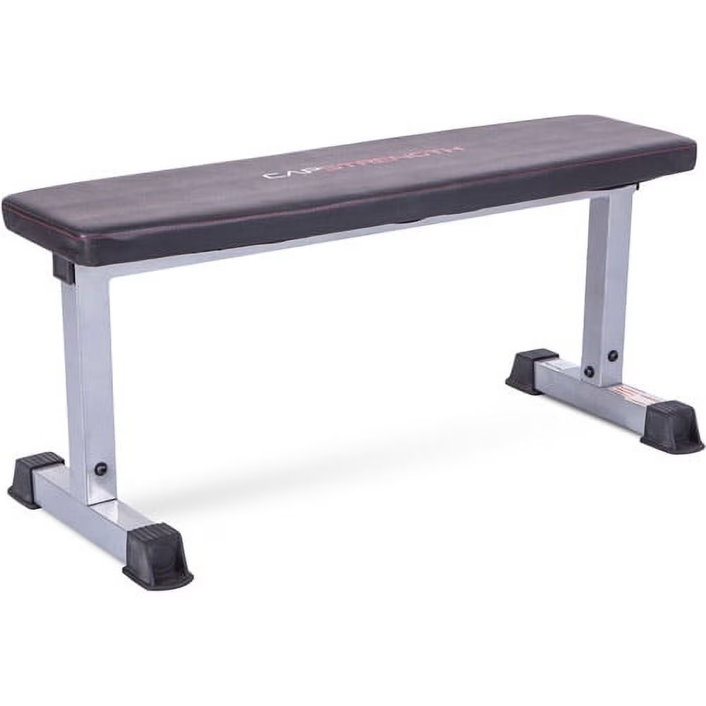 CAP Strength Flat Utility Weight Bench 600 lb Capacity Home Gym Gray Steel