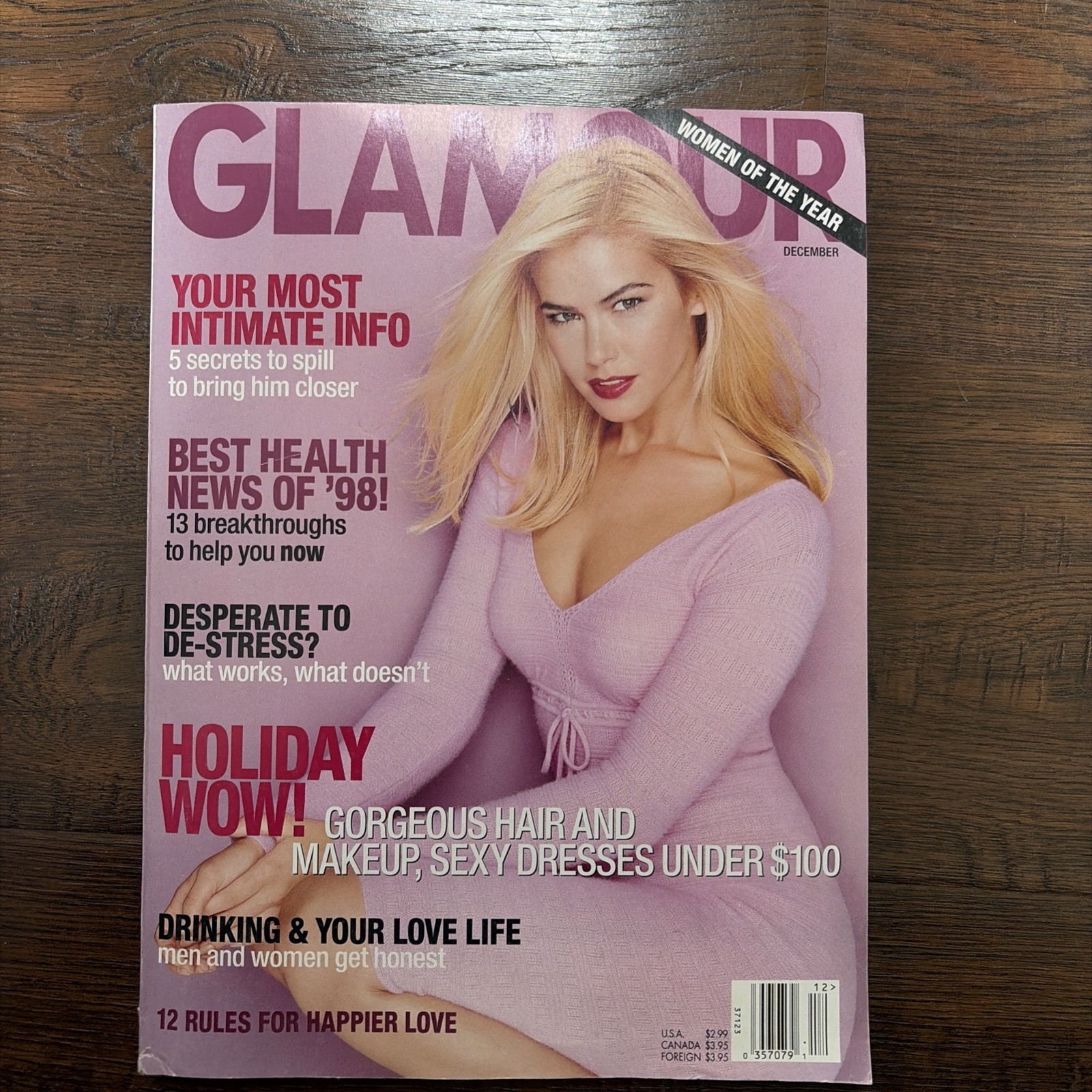 Vintage Glamour Magazine December 1998; Valeria Mazz; GG Vintage Glamour Magazine December 1998; Valeria Mazz; GG