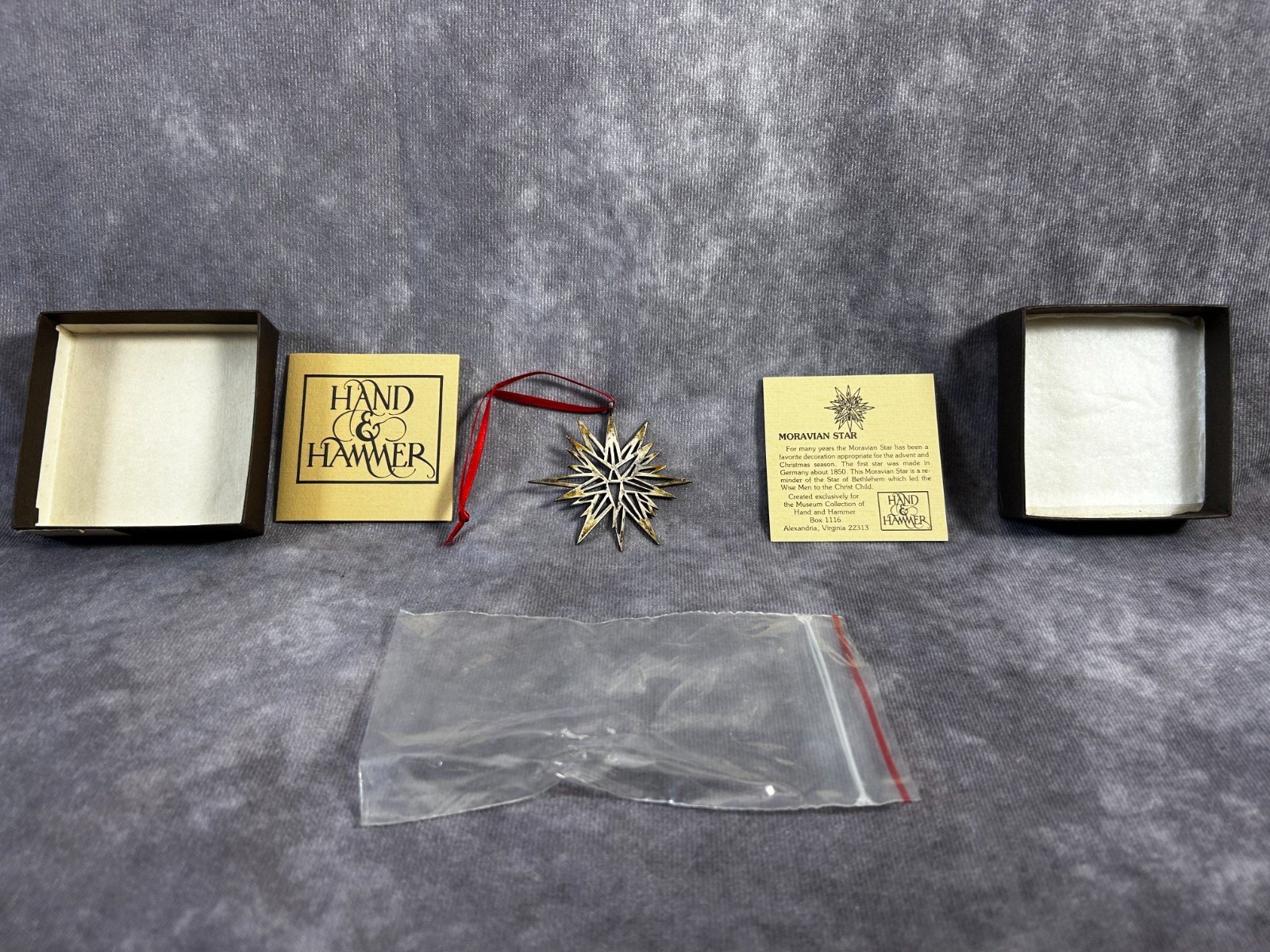 Vintage Hand & Hammer Sterling Silver 595 Moravian Star Christmas Ornament 12 gm Vintage Hand & Hammer Sterling Silver 595 Moravian Star Christmas Ornament 12 gm