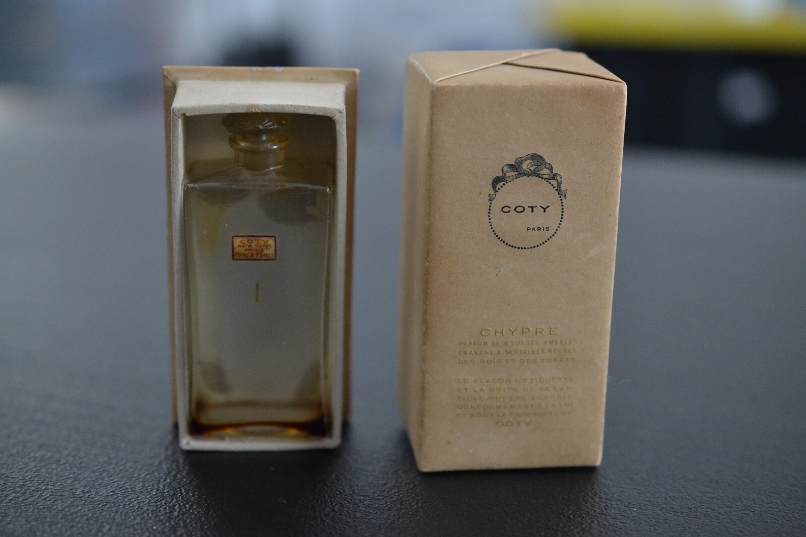 Vintage Coty Chypre Parfum 0.35 oz Perfume Bottle Original Box Antique Vintage Coty Chypre Parfum 0.35 oz Perfume Bottle Original Box Antique