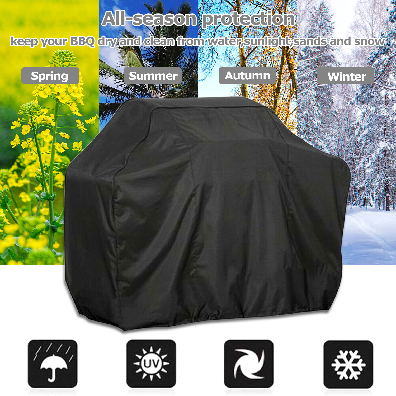 BBQ Gas Grill Cover 57 Inch Barbecue Waterproof Outdoor Heavy Duty Protection BBQ Gas Grill Cover 57 Inch Barbecue Waterproof Outdoor Heavy Duty Protection