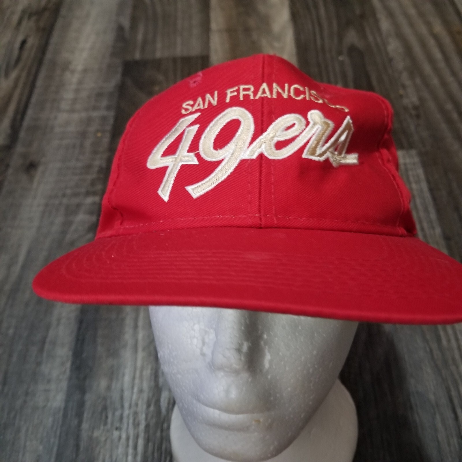 Vintage San Francisco 49ers Sports Specialties Script Snapback Football Hat Vintage San Francisco 49ers Sports Specialties Script Snapback Football Hat