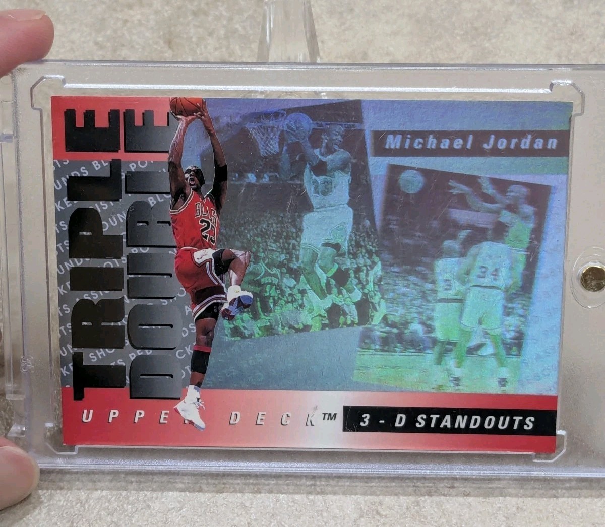 Michael Jordan 1993-94 Upper Deck Triple Double #TD2 3-D Standouts Hologram 🔥 Michael Jordan 1993-94 Upper Deck Triple Double #TD2 3-D Standouts Hologram 🔥
