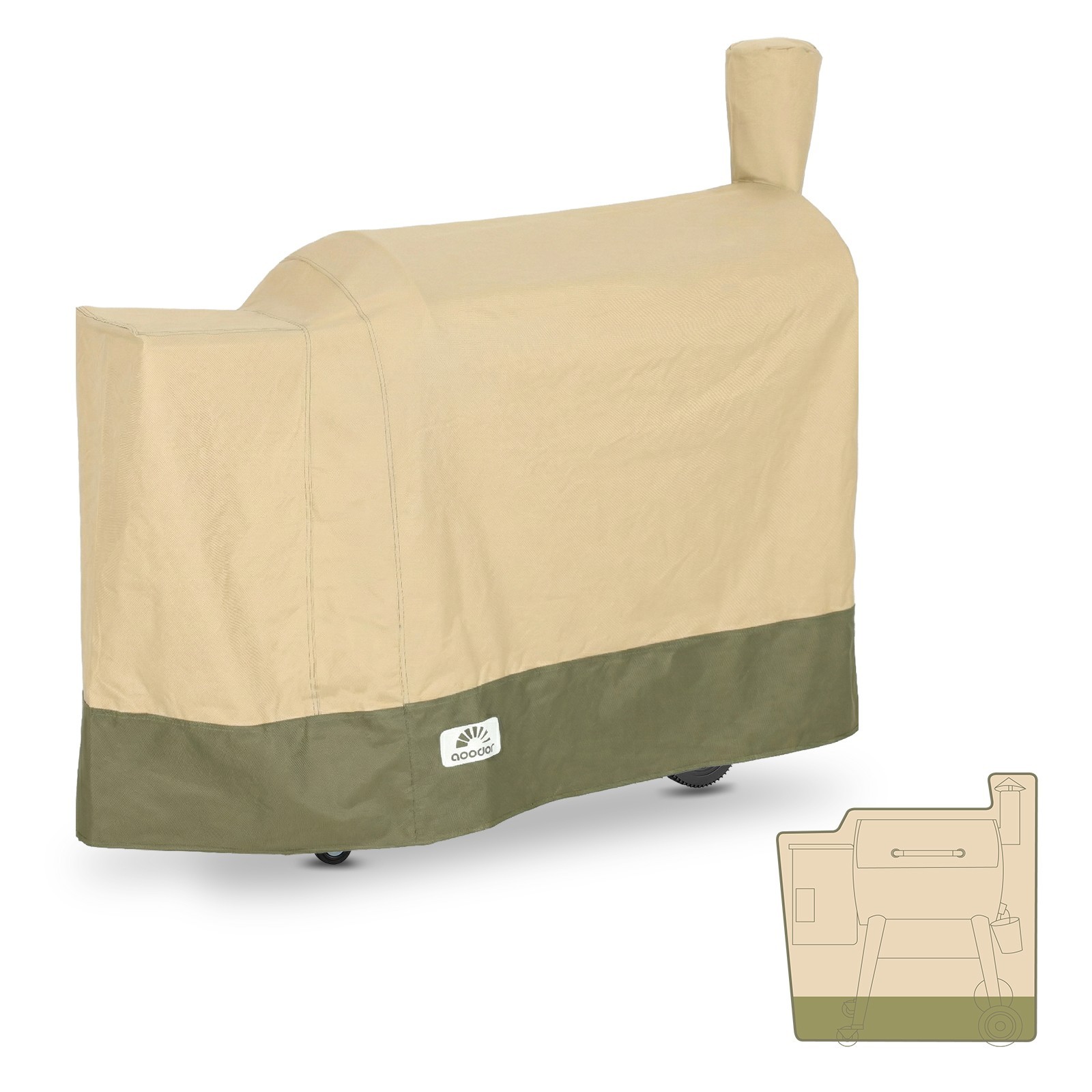 Aoodor Heavy Duty BBQ 2-4 Pellet Smoker Grill Cover 35\'\' 600D Waterproof Oxford Aoodor Heavy Duty BBQ 2-4 Pellet Smoker Grill Cover 35\'\' 600D Waterproof Oxford