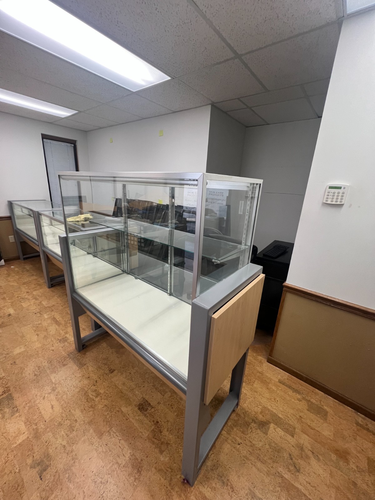 3 Commercial Glass Display Cabinets – Retail Store Showcases