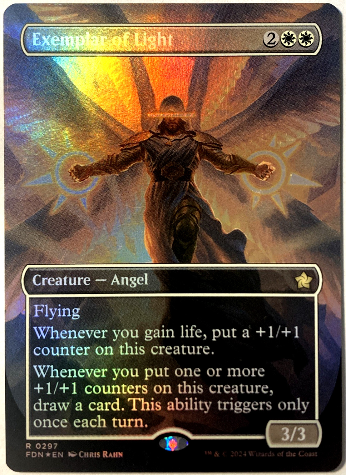 MTG Exemplar of Light (Borderless Foil) Foundations 297 NM