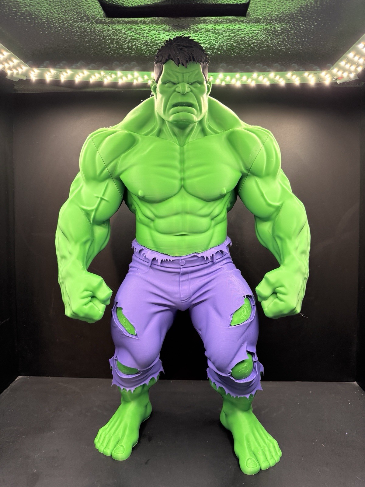 Incredible Hulk, 23.5” tall 3D printed Figure - Green & Purple (Marvel Comics)