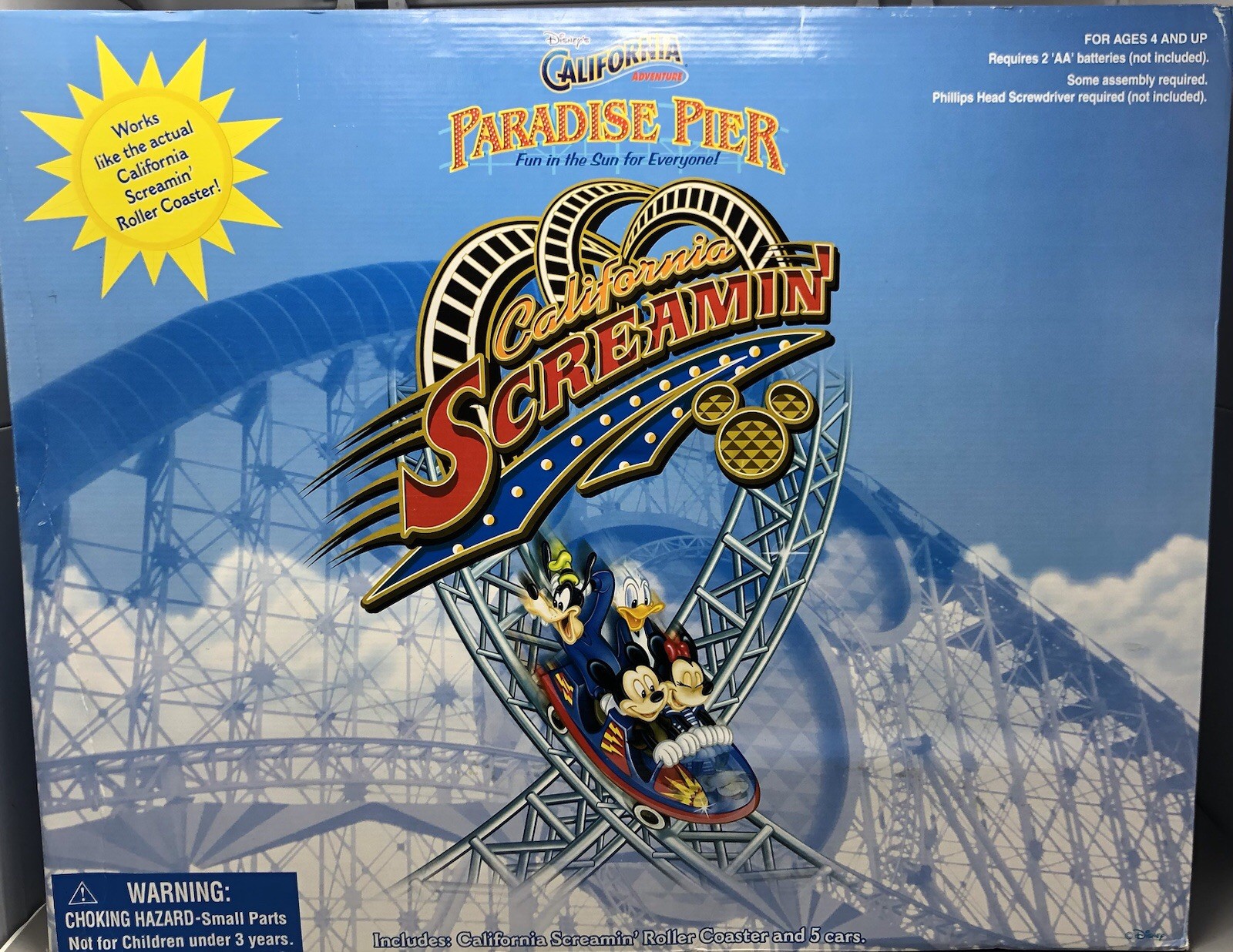 Disney's CALIFORNIA ADVENTURE Paradise Pier Screamin Roller Coaster MIB