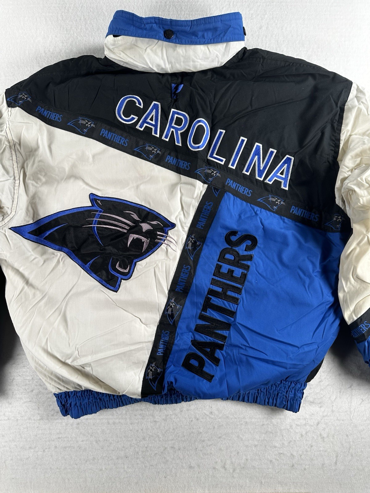 Vintage Carolina Panthers Pro Player Jacket Large Down Insulated NFL 90s Vintage Carolina Panthers Pro Player Jacket Large Down Insulated NFL 90s