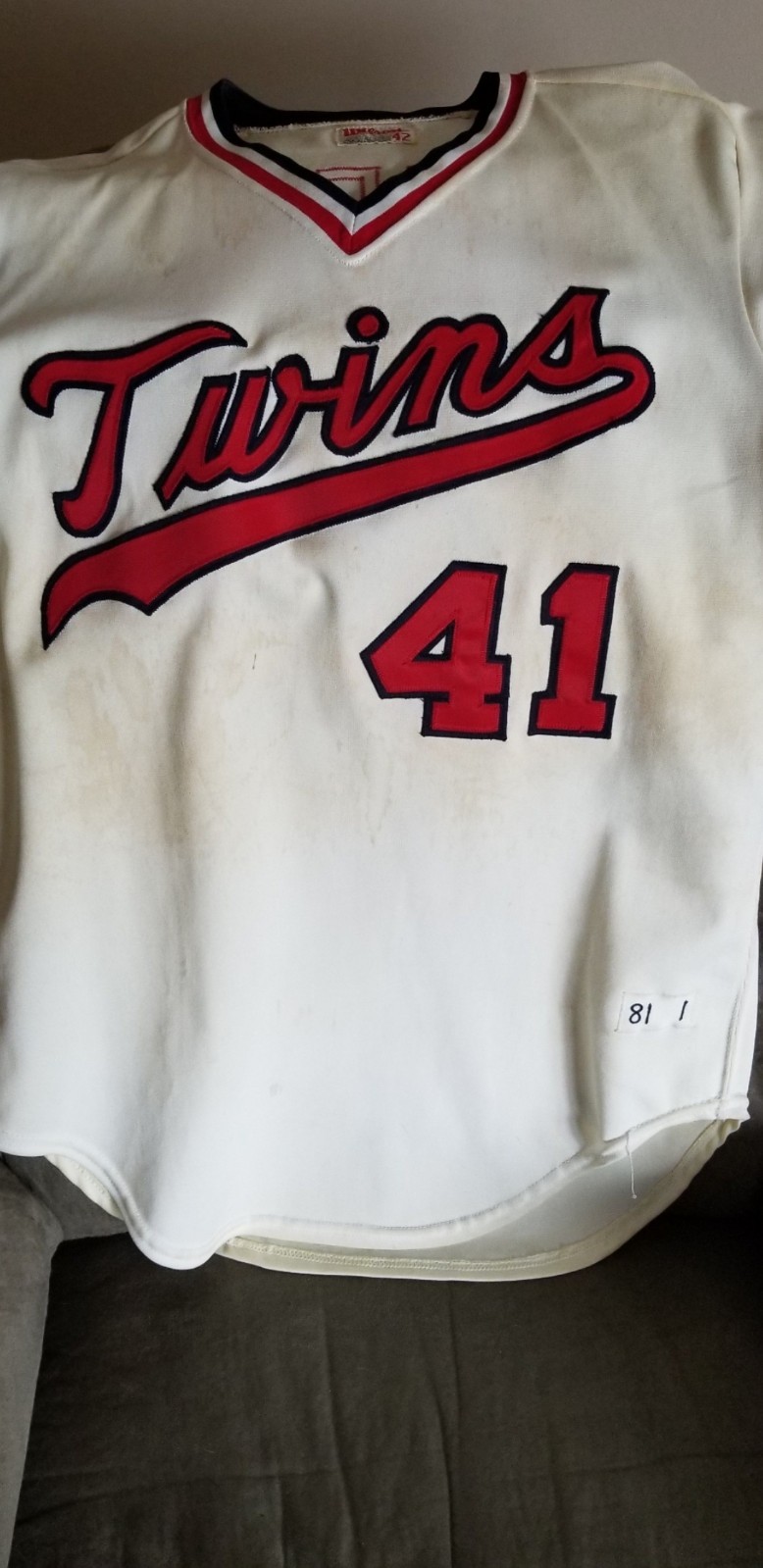 1981 MINNESOTA TWINS HOME JERSEY KARL KUEHL 1981 MINNESOTA TWINS HOME JERSEY KARL KUEHL