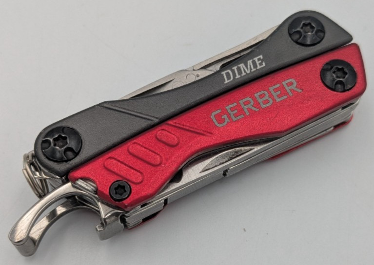 Gerber Dime 12 Tool Multi-Plier Red Keychain Pocket Mini Butterfly Multi Tool Gerber Dime 12 Tool Multi-Plier Red Keychain Pocket Mini Butterfly Multi Tool