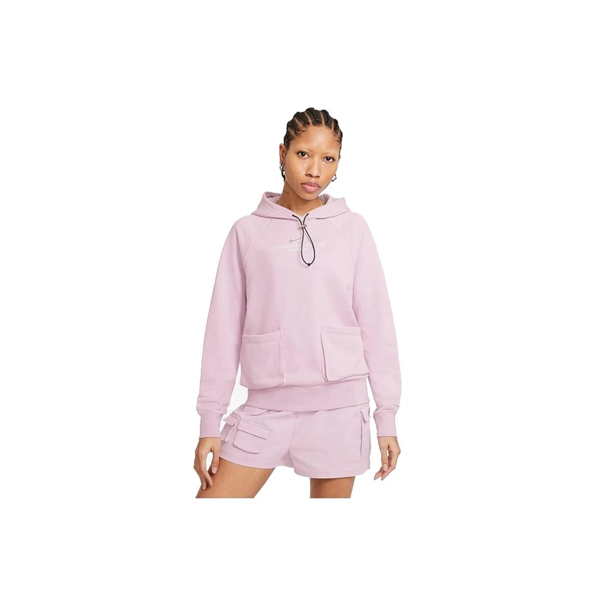 Nike Women's Sportswear Swoosh Hoodie DN4836-576 Pink/White SZ XS-3XL Brand New Nike Women's Sportswear Swoosh Hoodie DN4836-576 Pink/White SZ XS-3XL Brand New