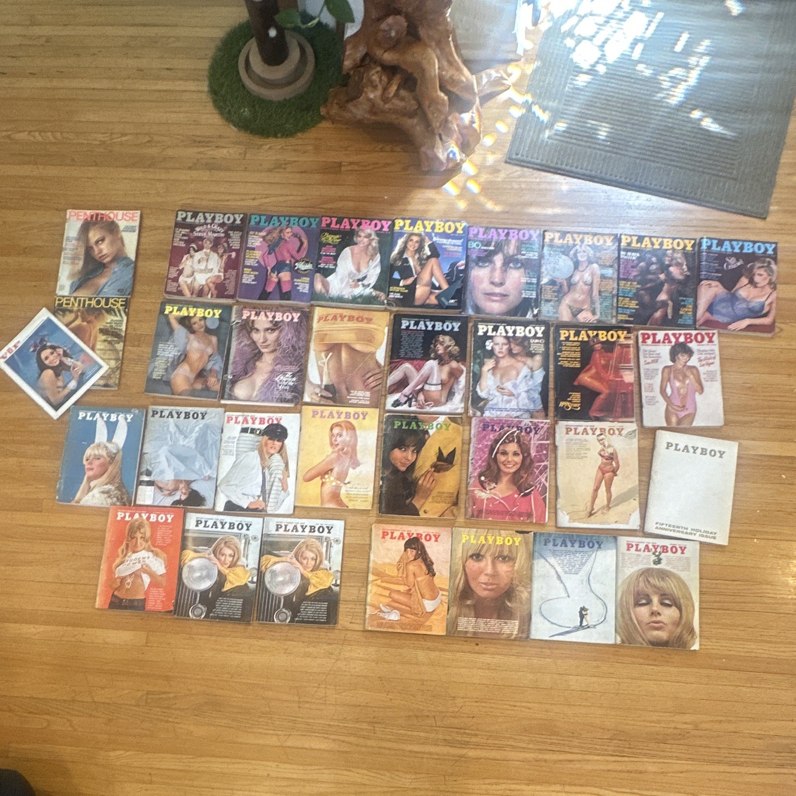 Lot: 30 Vintage Playboy Magazines (1960s - 1980s) + Bonus Of 2 Vintage Penthouse