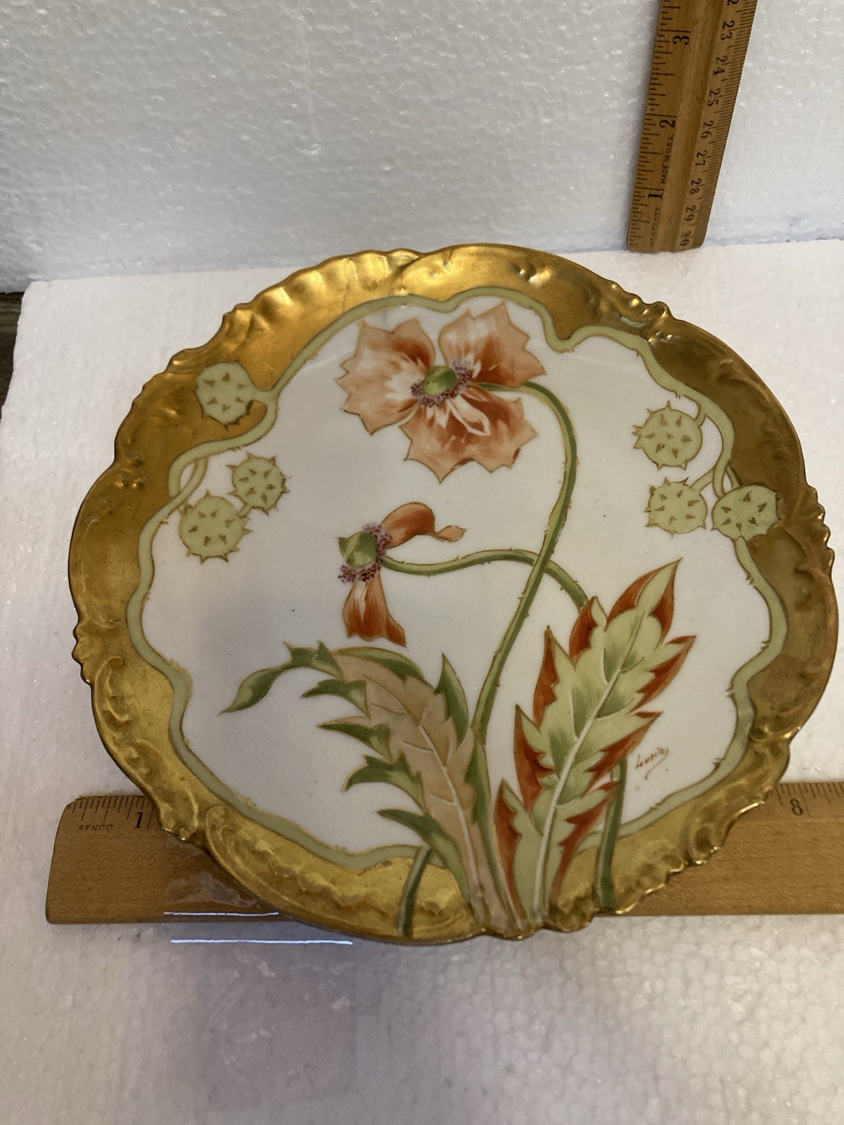 Very Rare Old Elite Works Limoges Hand painted Porcelain Plate Very Rare Old Elite Works Limoges Hand painted Porcelain Plate