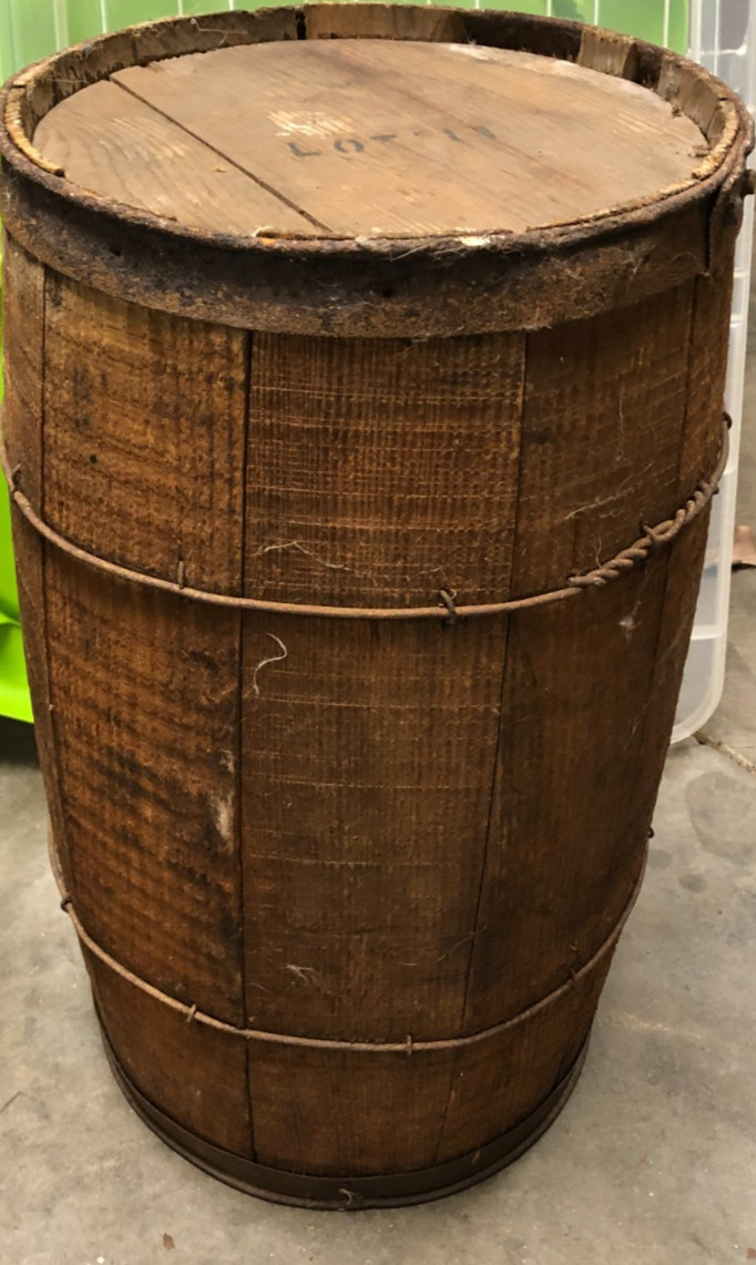 Primitive American Steel and Tire Company 10 lbs Wooden Nail Keg /Barrel No. 60 Primitive American Steel and Tire Company 10 lbs Wooden Nail Keg /Barrel No. 60