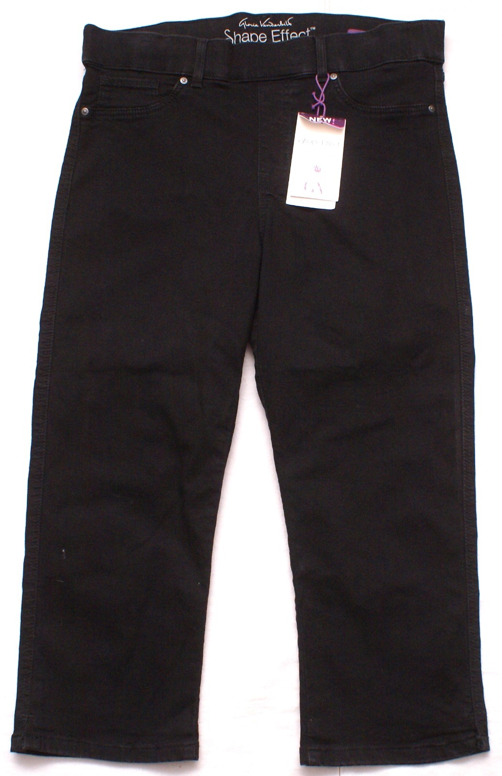 Gloria Vanderbilt Shape Effect High Rise Capri Black Jeans Womens 14 (35X22)