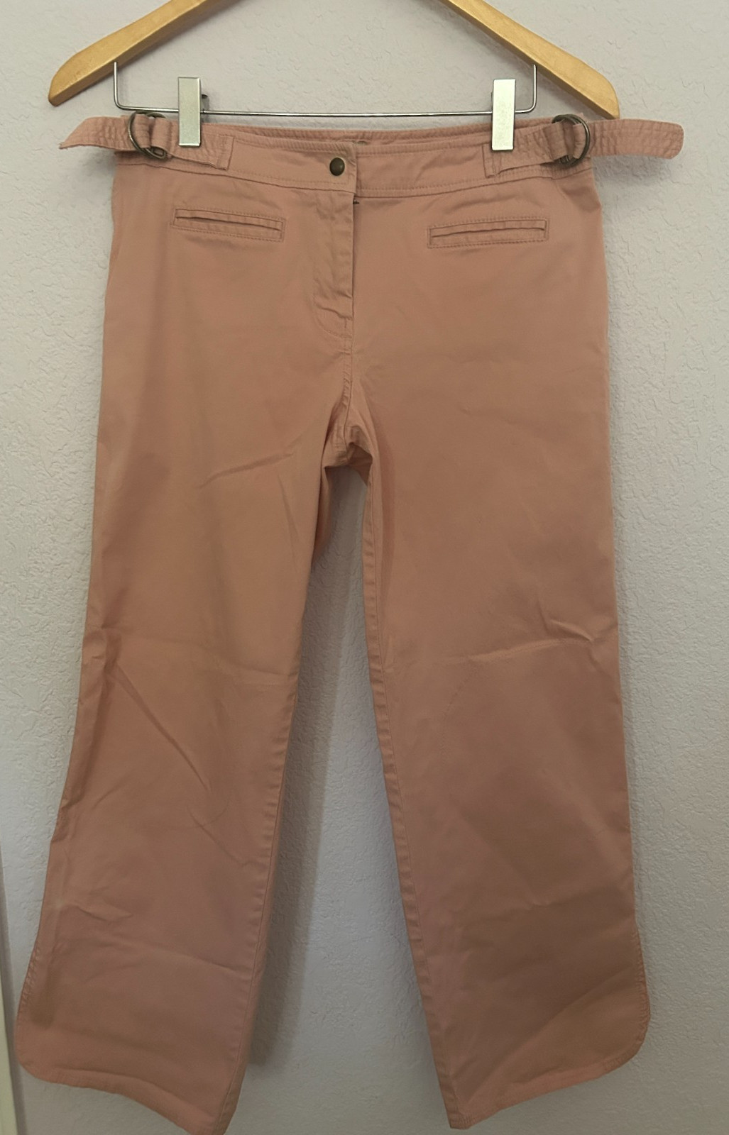 Anthropologie Elevenses Pants Womens Size 4 Dusty rose Split hem