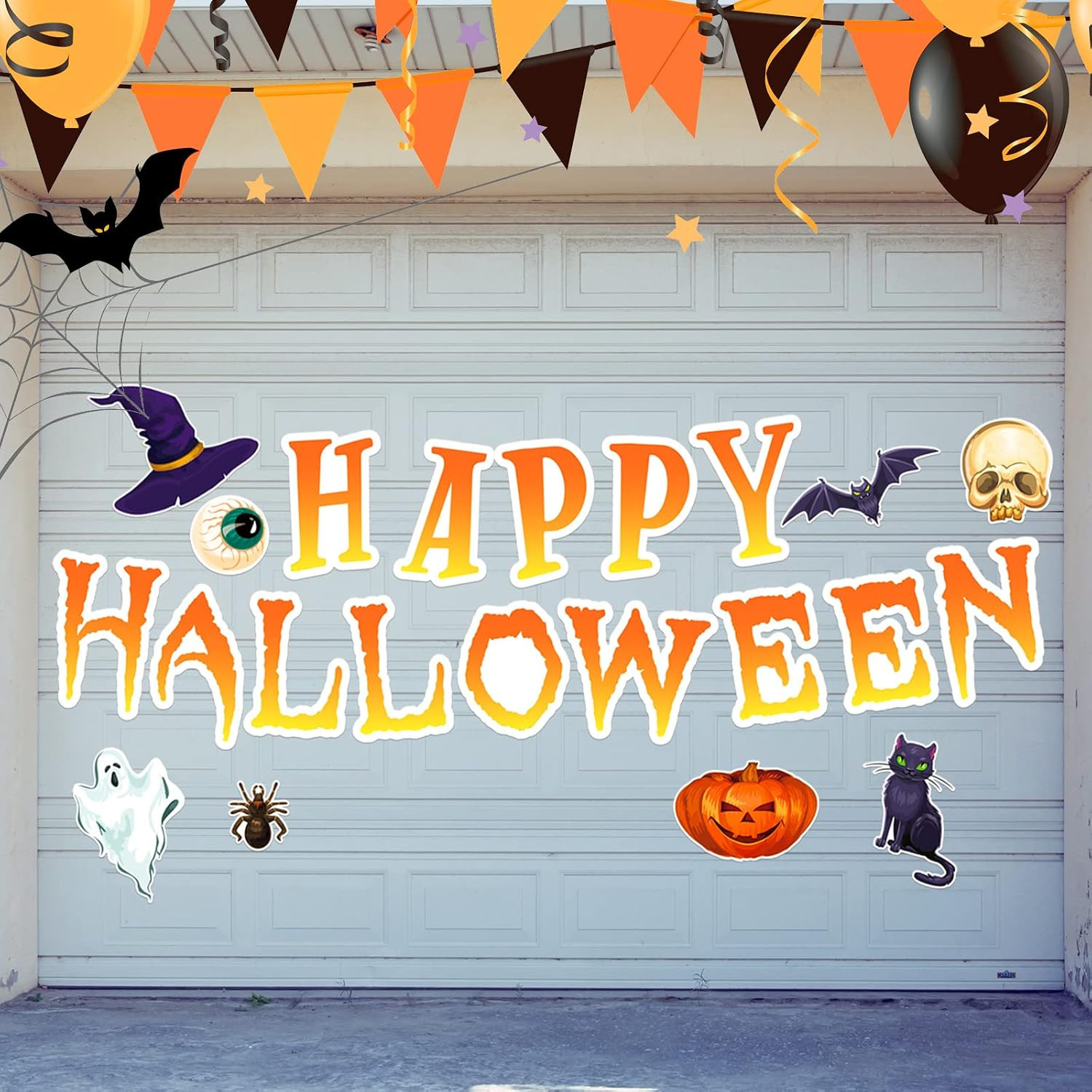 22 Pcs Halloween Garage Door Magnets Happy Halloween Banner Decor 22 Pcs Halloween Garage Door Magnets Happy Halloween Banner Decor