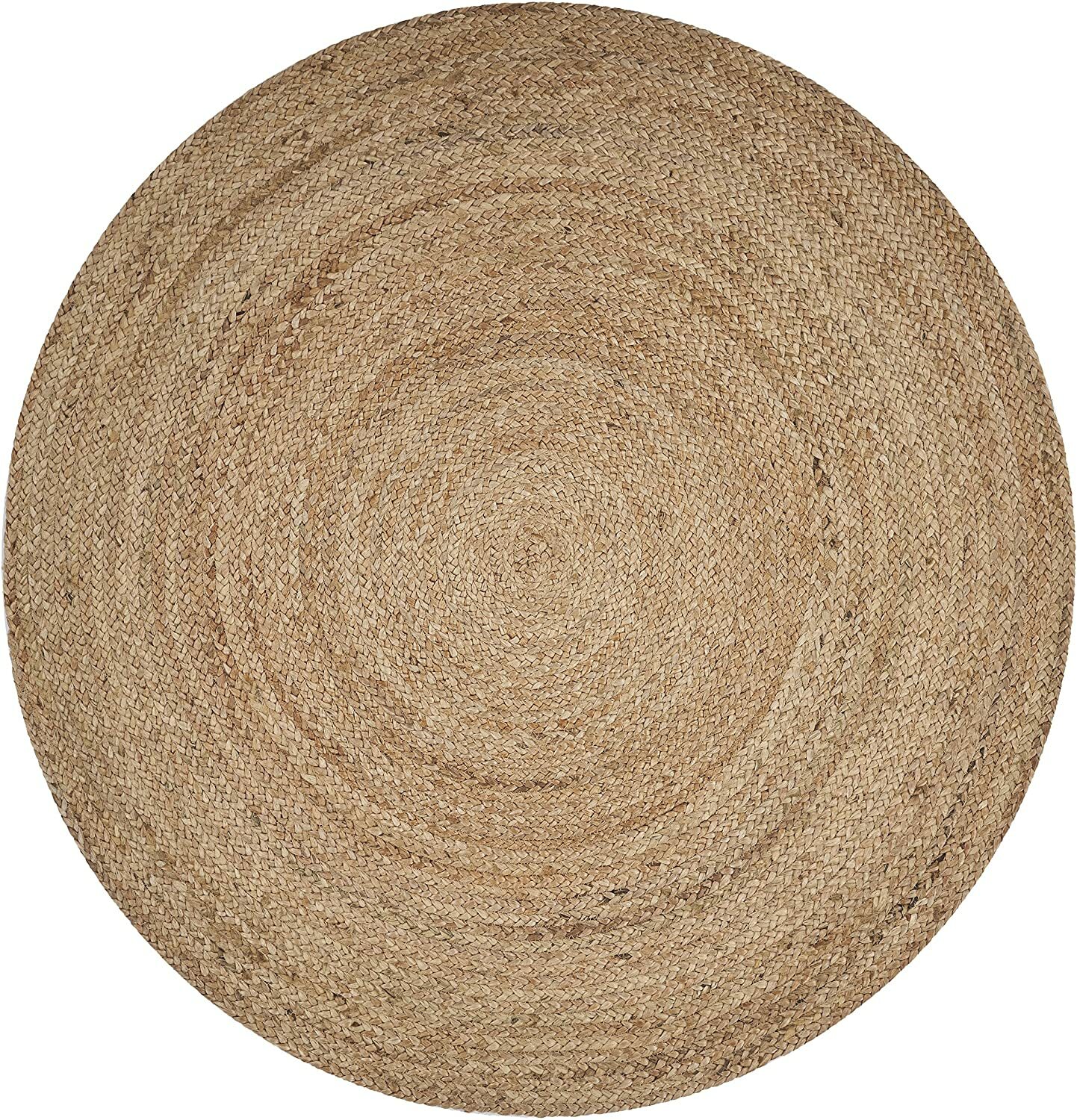 Round Rug Jute Reversible 100% Natural Braided Home Decor Rustic Look Rug
