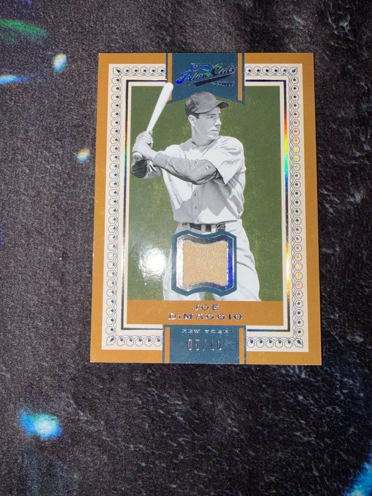 Joe DiMaggio SSP 2016 Prime Cuts Authentic Game Used Jersey Patch Card #5/10. Joe DiMaggio SSP 2016 Prime Cuts Authentic Game Used Jersey Patch Card #5/10.