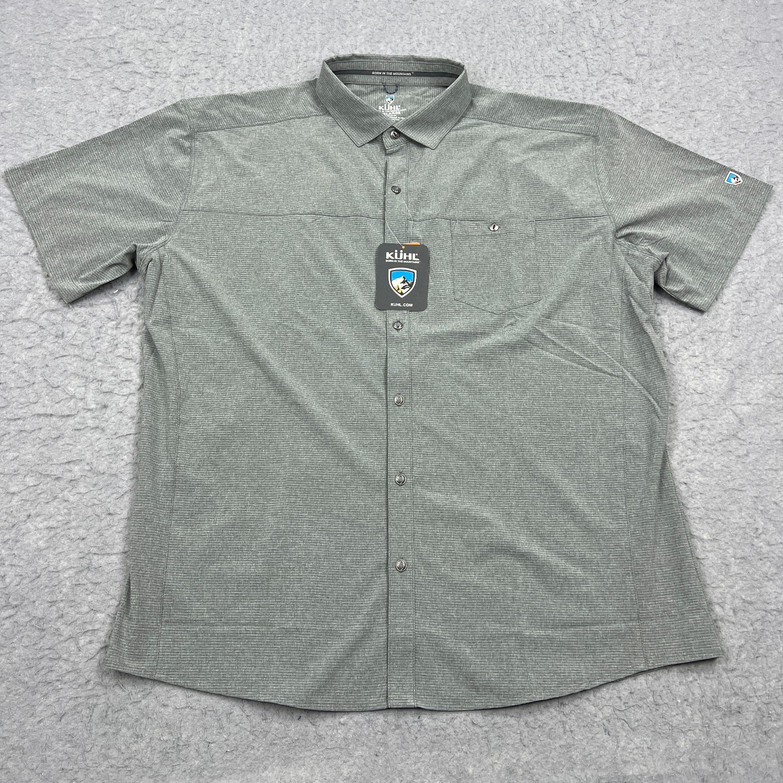 NEW Kuhl Optimizr Shirt Mens XXL Gray Button Up Taper Lightweight Stretch Hiking NEW Kuhl Optimizr Shirt Mens XXL Gray Button Up Taper Lightweight Stretch Hiking