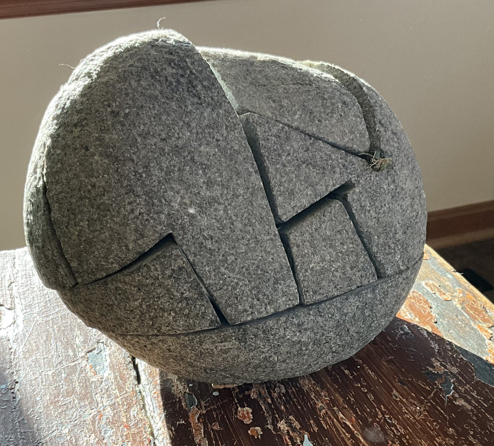 Ethan Currier Hand Carved Granite Puzzle Sculpture Bainbridge Island Washington